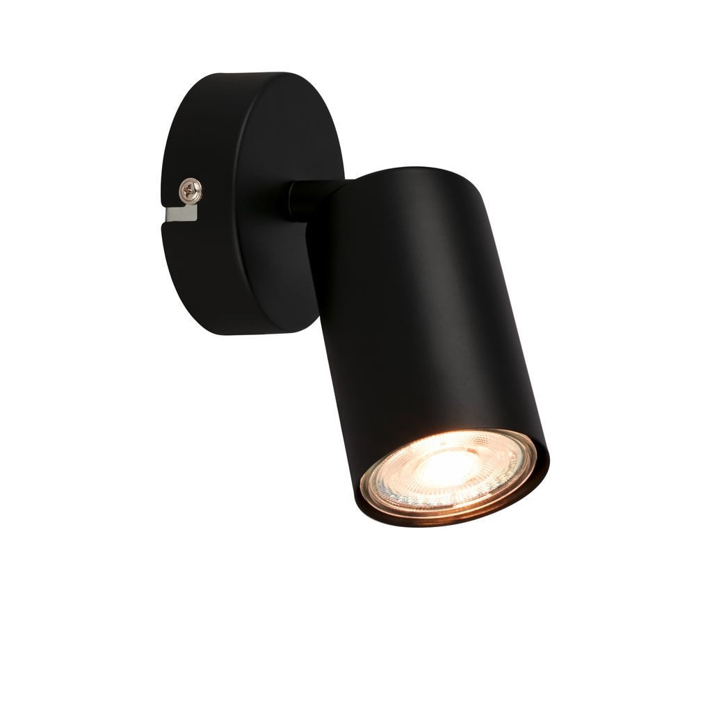 B.K.Licht Wandleuchte BKL1627, LED wechselbar, 2700K - Extra-Warmweiß, LED Wandlampe 8x15,5 cm Schwarz 2W 450lm GU10 Bettlampe Schlafzimmer