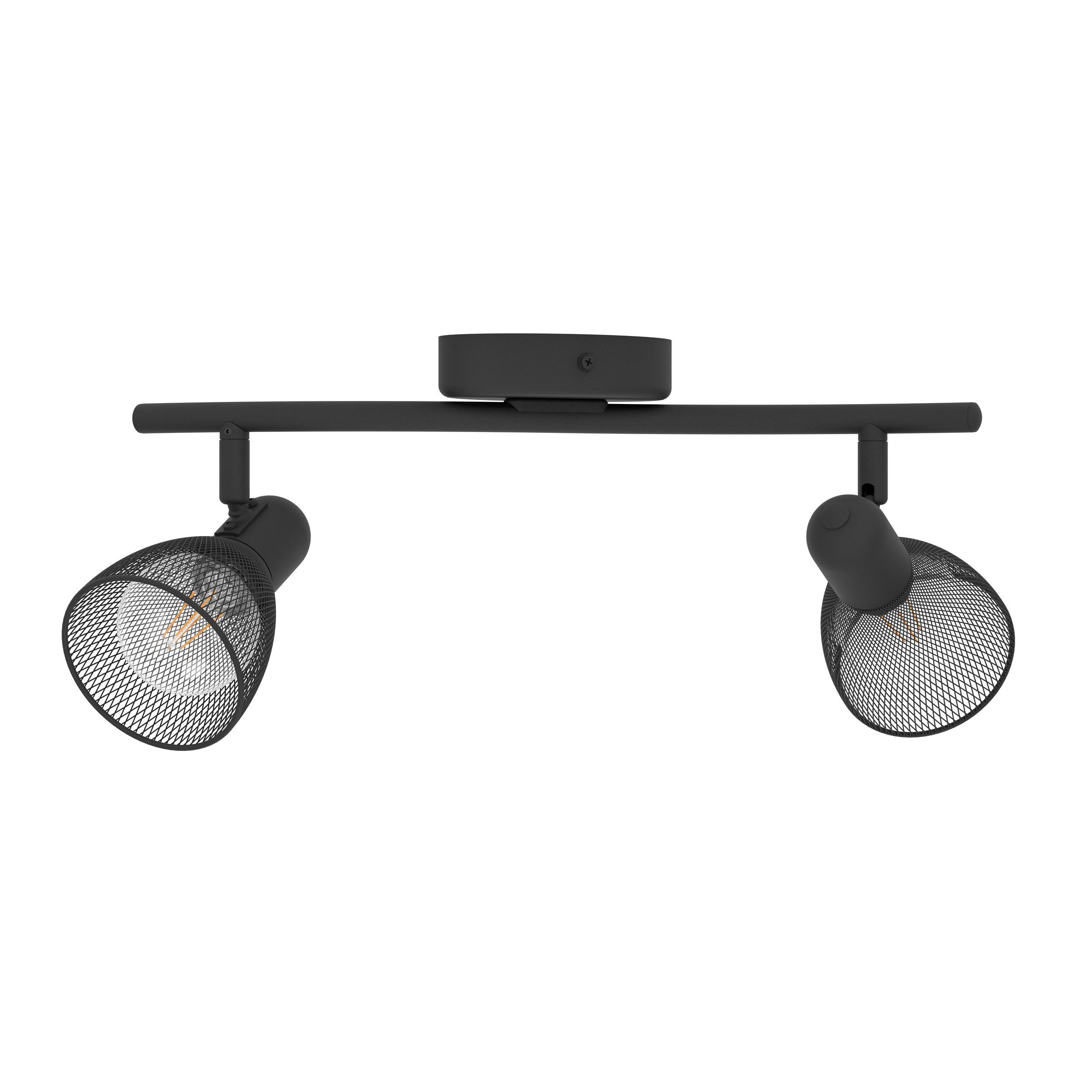 EGLO LED Deckenspot Carovigno, Leuchtmittel exklusive, Spot - L36,5 x B15 cm - schwarz - 2X40W exkl.