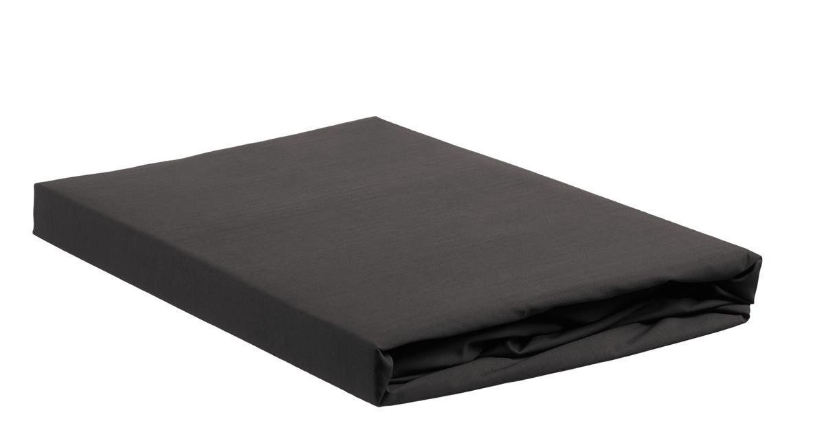 Ambiante Spannbettlaken Spannbettlaken Baumwoll Uni HL Anthracite 70x200 grau, Baumwolle, Gummizug: Rundum, (1 Stück), Spannbettlaken Spannbetttuch Laken mit Gummizug