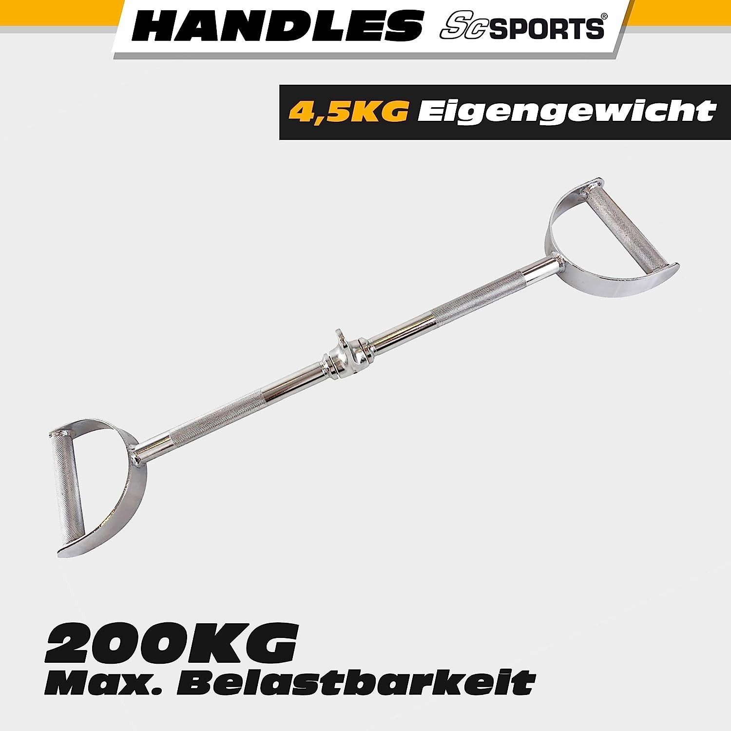 Drehgelenk (10003174-tlg) Trizepsstange ScSPORTS® Trainingsgriff, Griff Latzug Hufgriff Stange Latzugstange