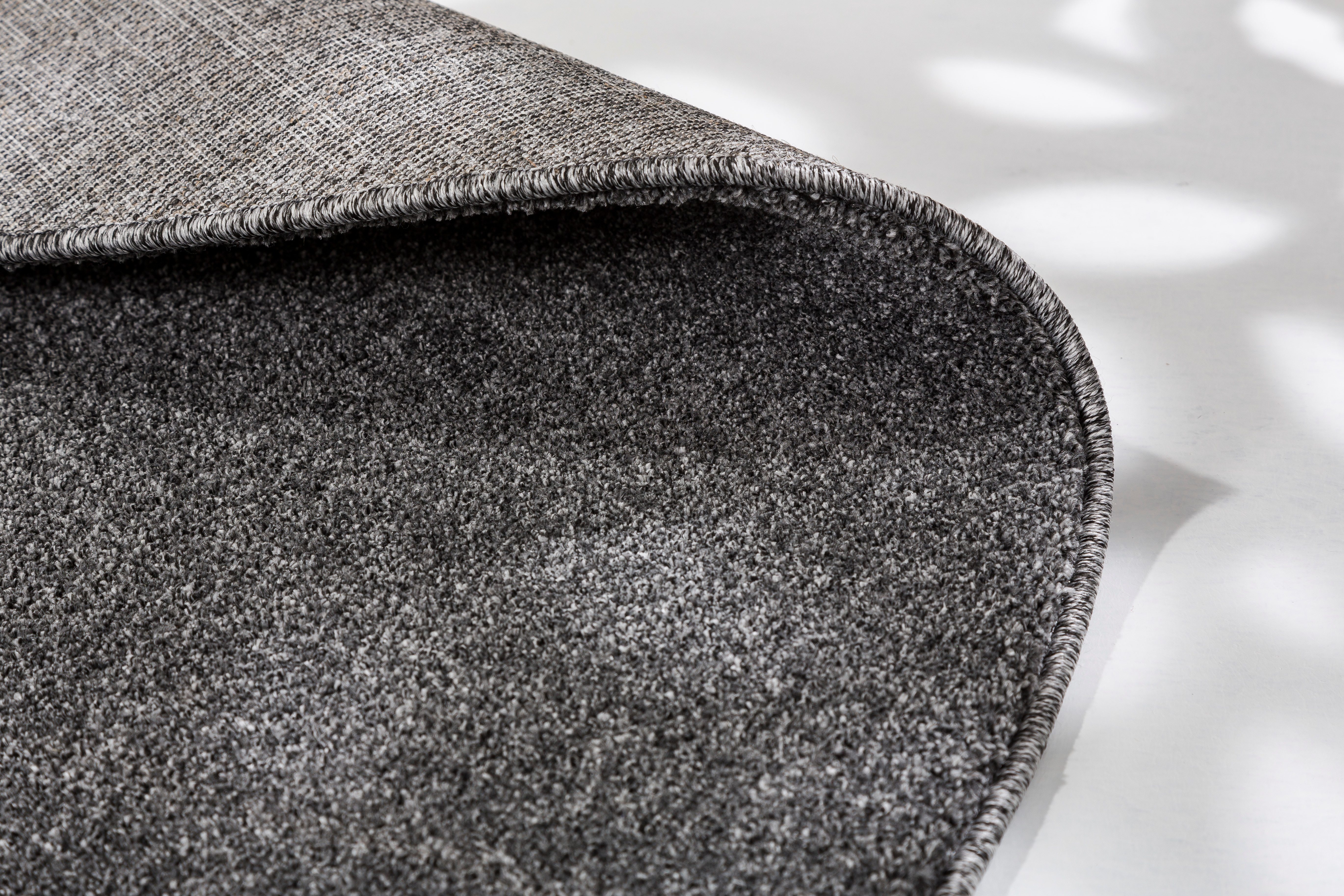 SCHÖNER WOHNEN-Kollektion Teppich Pure 190, rund, Höhe: 21 mm, Wohnzimmer, Schlafzimmer, uni, leichter Glanz, robuster Kurzflor