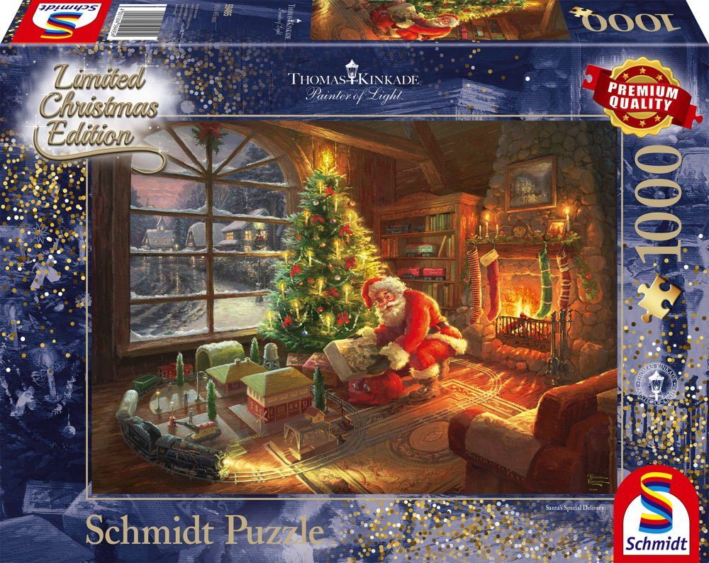 Schmidt Spiele Puzzle 1000 Teile Puzzle Thomas Kinkade Der Weihnachtsmann i günstig online kaufen