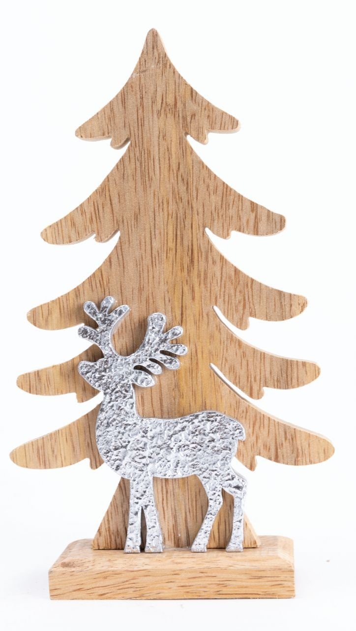 Trend Line Weihnachtsfigur TrendLine Dekofigur Holz Tannenbaum 19 x 11 cm