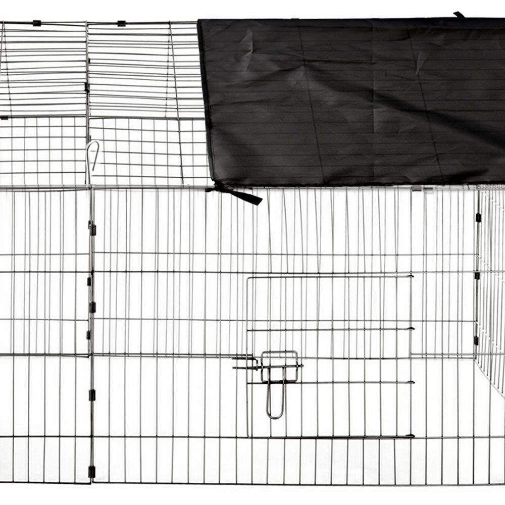 Nachtschrank Tierlaufstall mit Freigehege Sonnenschutz Sonnenschutz Freilauf praktischen Tiergehege Freigehege (Stück) Melko
