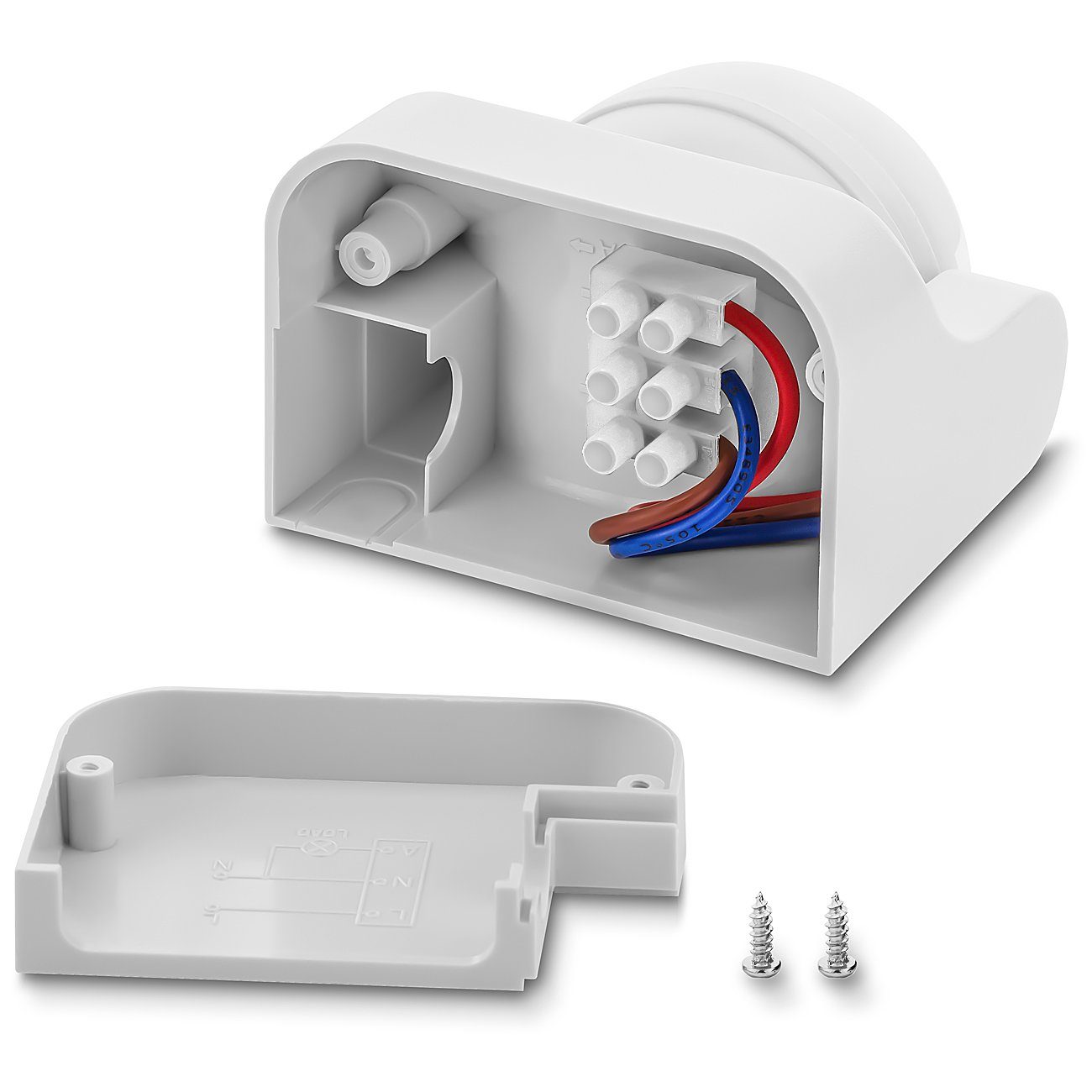 deleyCON Bewegungsmelder deleyCON Infrarot Bewegungsmelder - Innen/Außen IP44 - 180° bis 12m -