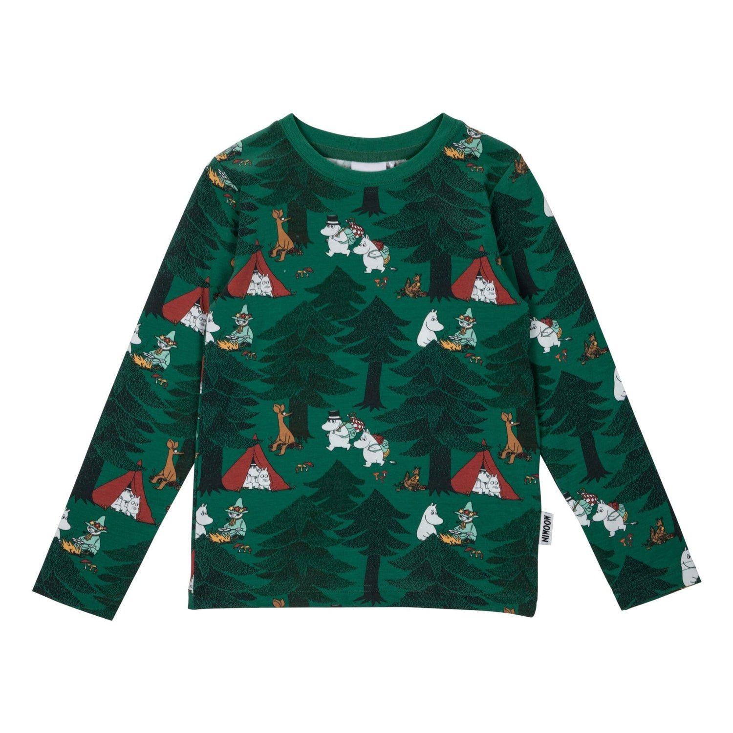 Moomin by Martinex Langarmshirt MOOMIN Kinder Longsleeve „Tent Life“, Grün – © Moomin Characters