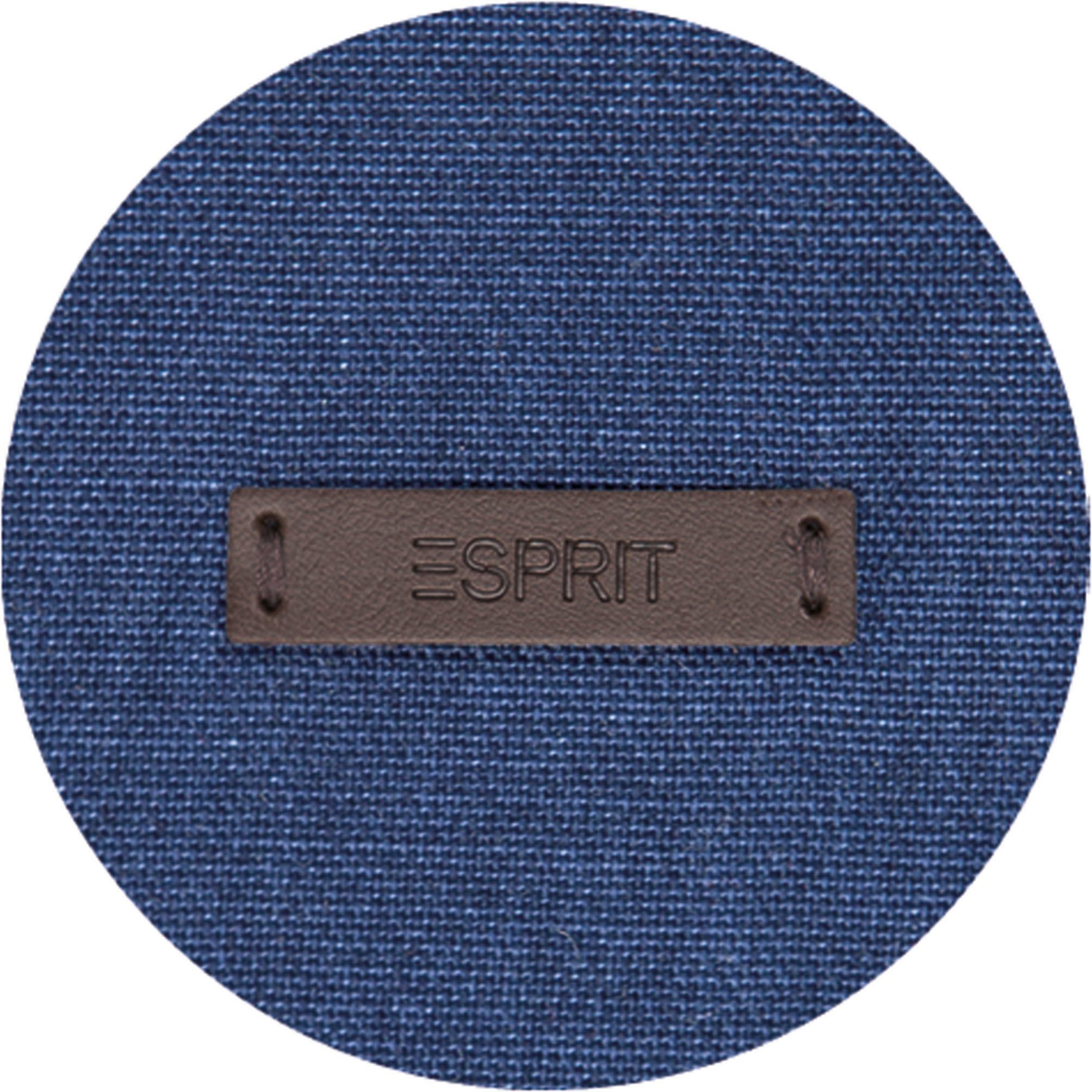 Vorhang Neo, Esprit, Schlaufen verdeckte nachhaltiger Baumwolle, blickdicht, aus (1 St), blickdicht dunkelblau/navy/marine
