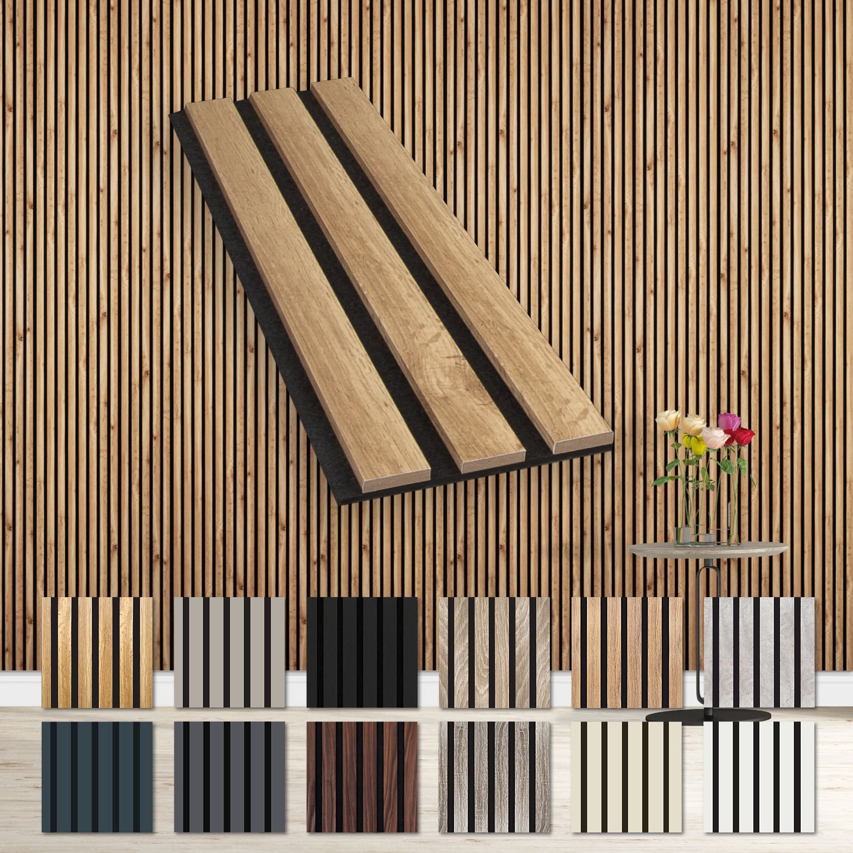 Hexim Wanddekoobjekt Pecan (Akustikpaneele Musterstück - flexible Lamellenw günstig online kaufen