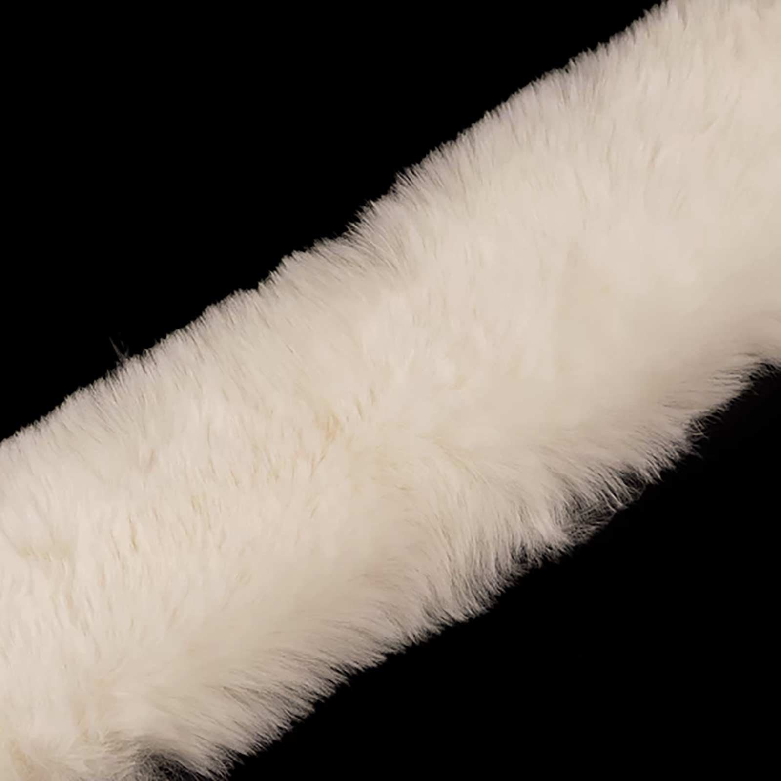 maDDma Stoff Kunstfell Fellbesatz 100 cm x 5 cm Kunstpelz, creme