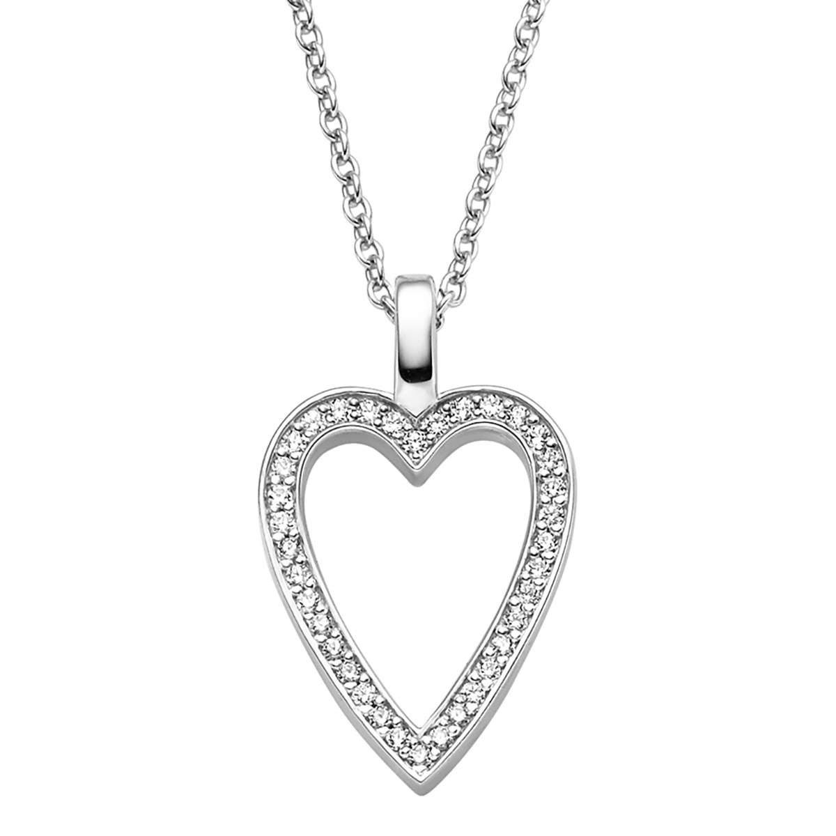 VIVENTY Herzkette 788822, für Damen-Collier Sterlingsilber 925 Herz Zirkonia