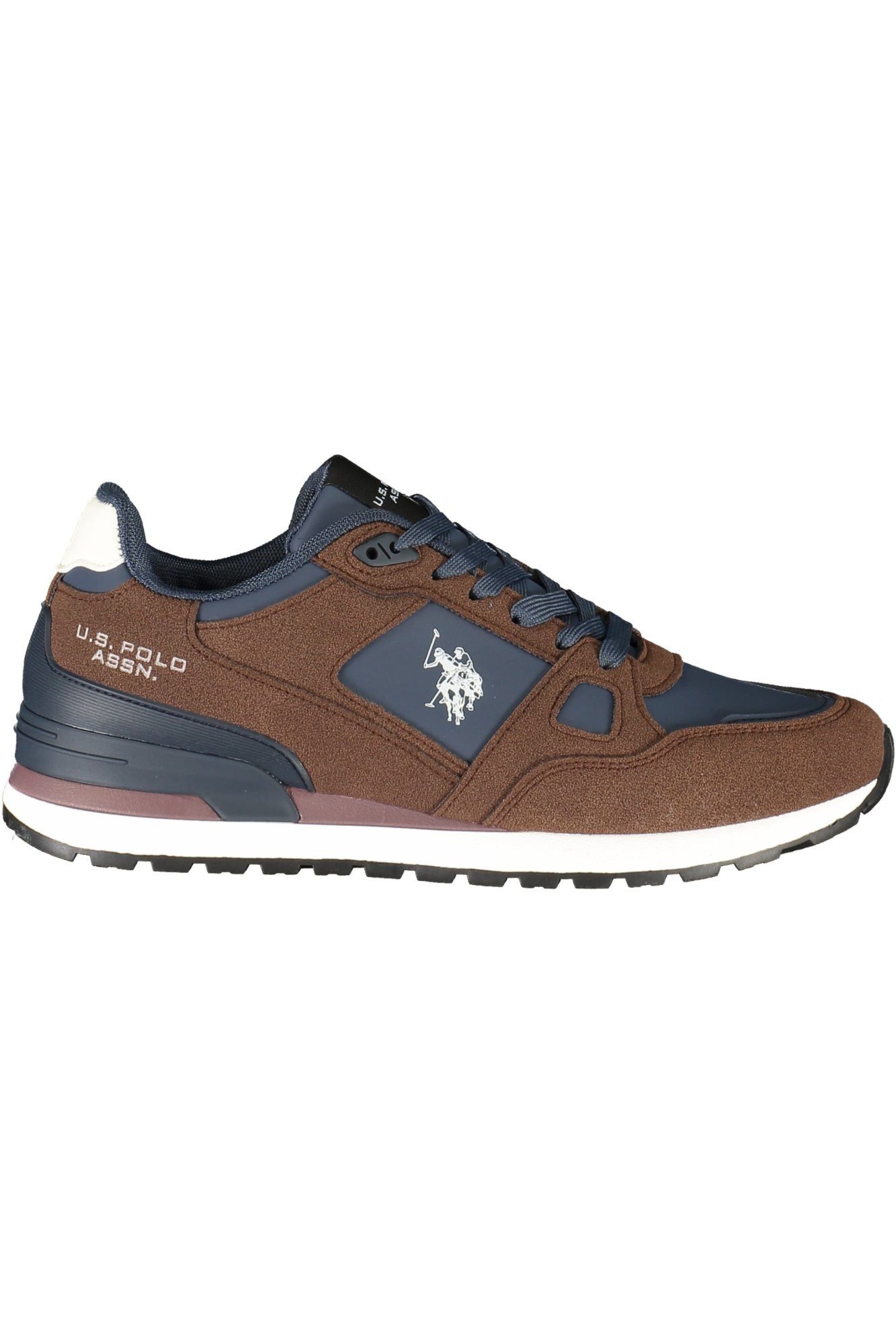 U.S. Polo Sneaker Modischer Herren-Sportschuh Braun mit Blau - Bequem