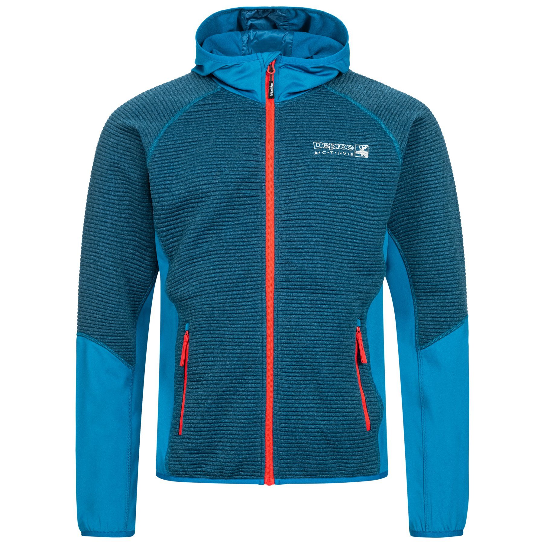 ELM NEW petrol-blue in auch erhältlich Strickfleecejacke Großen CS Größen Active MEN DEPROC