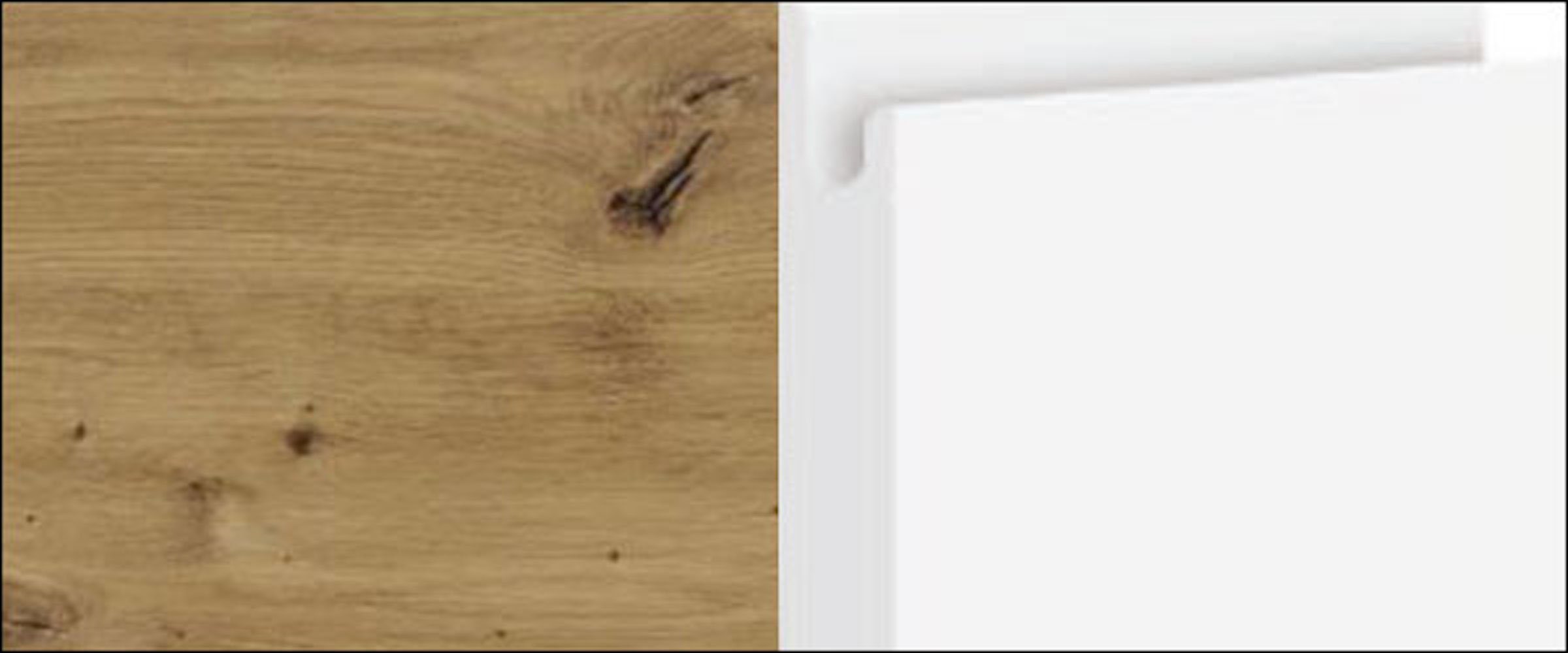 grifflos Avellino 2 matt weiß & wählbar Schubladen Front- (Teilauszug) 60cm Backofenumbauschrank Korpusfarbe Acryl Feldmann-Wohnen