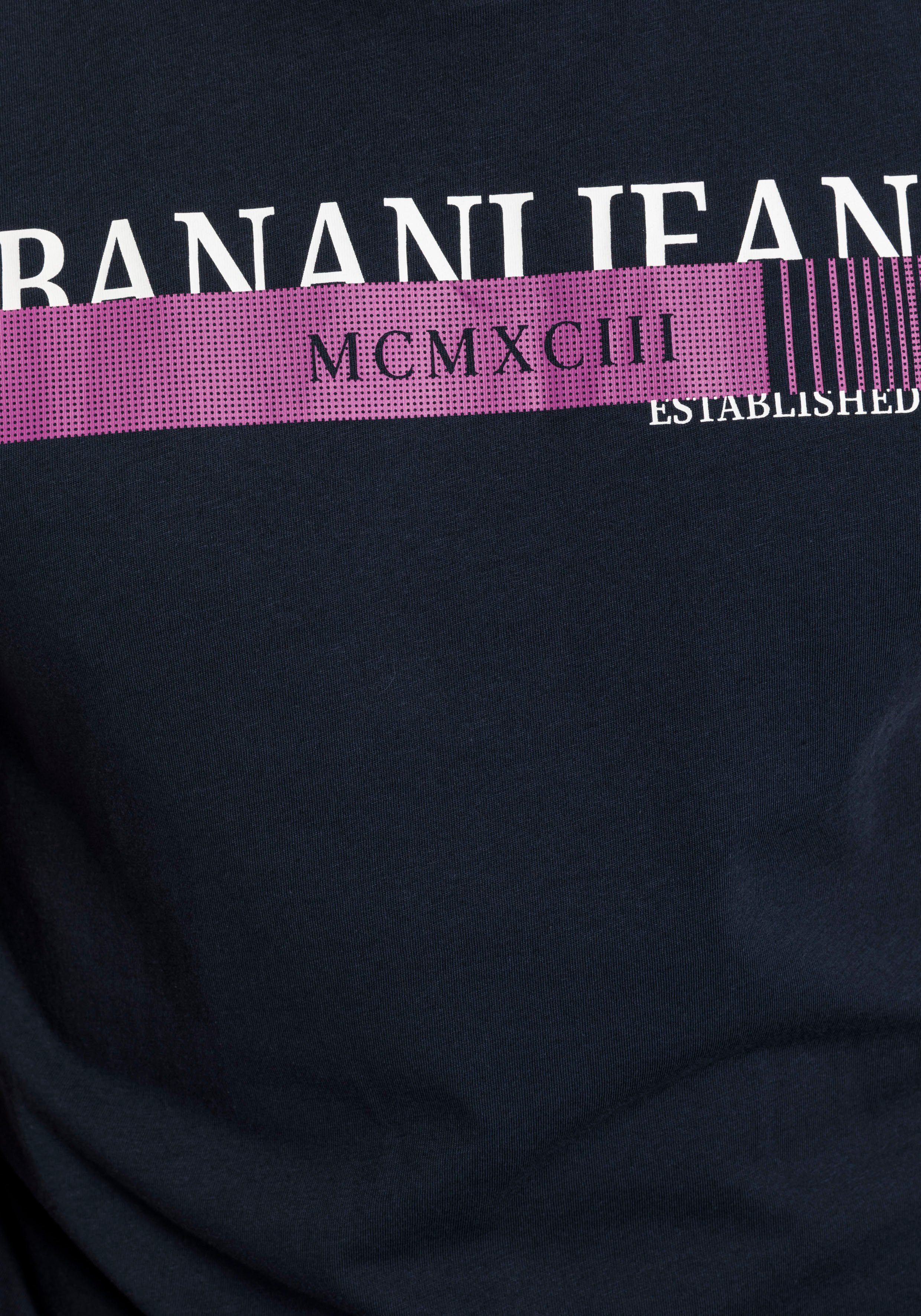 Bruno Banani T-Shirt kurze Ärmel, schmale Passform, bedruckt, Rundhalsausschnitt