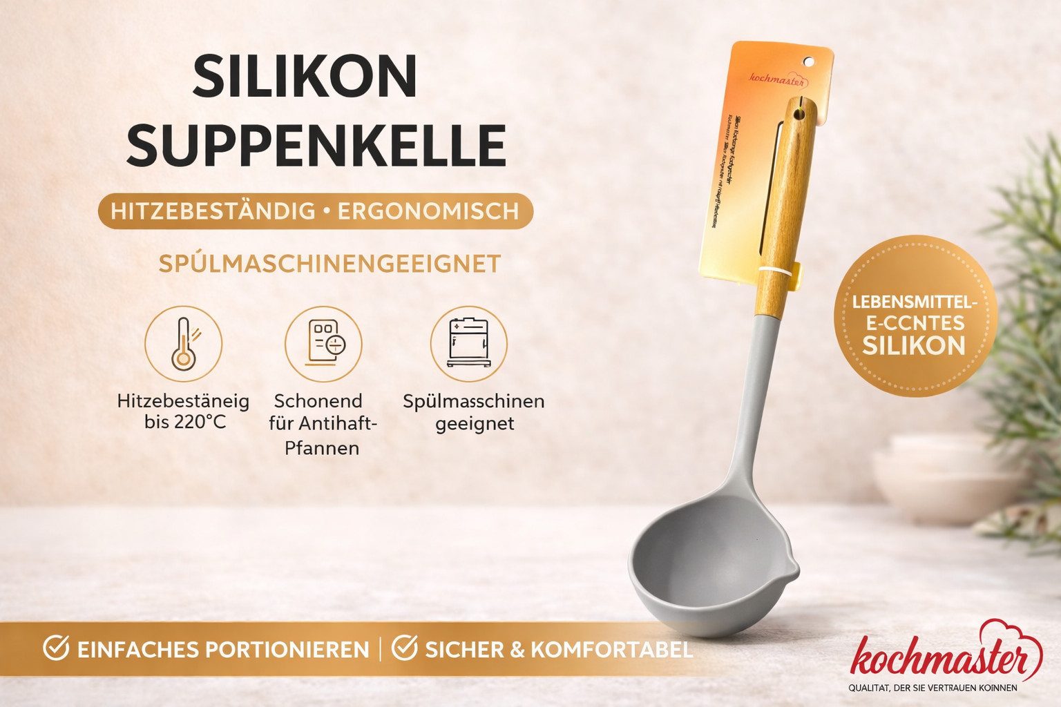 kochmaster Suppenkelle kochmaster Silikon Suppenkelle – Hitzebeständig