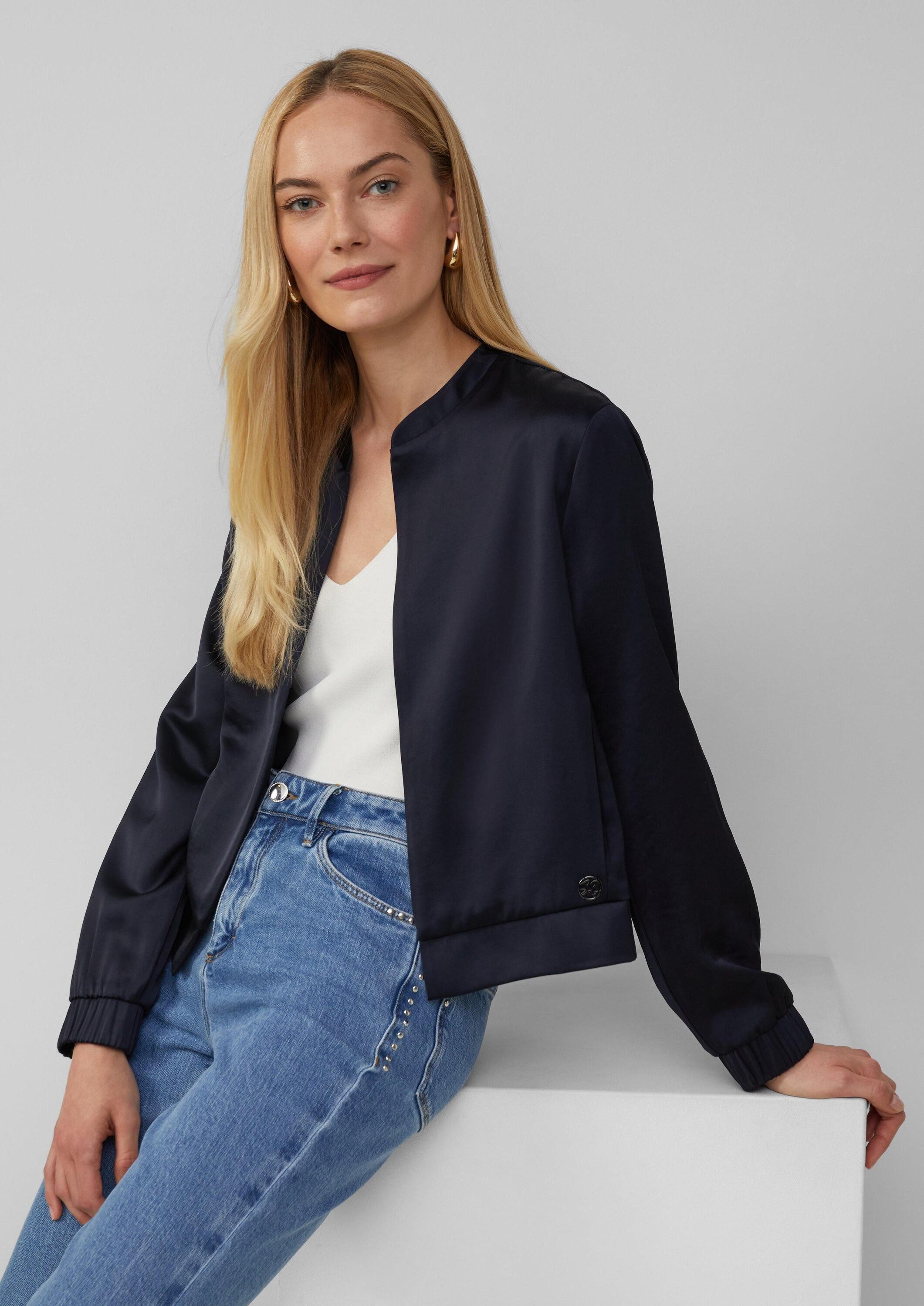 s.Oliver Funktionsjacke Indoor-Jacke Offener Satinblouson mit günstig online kaufen