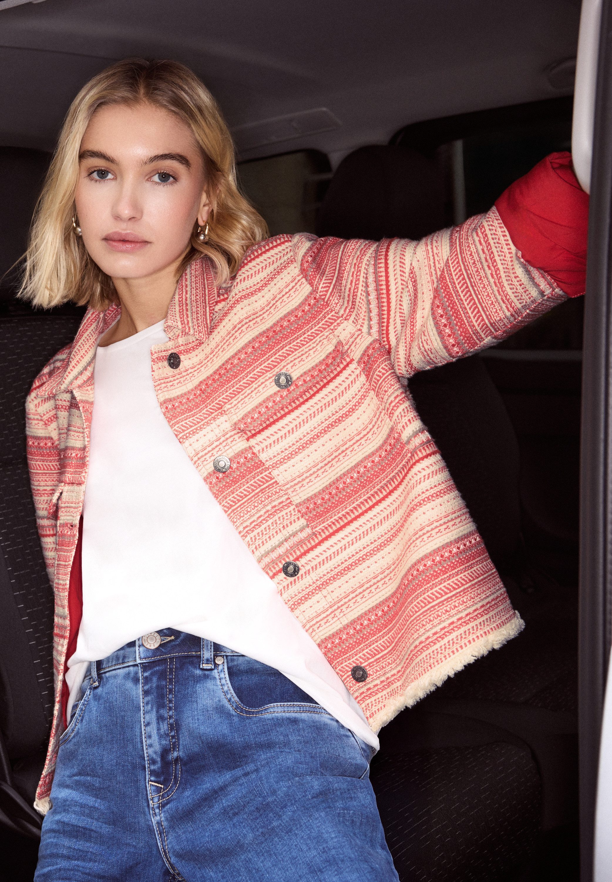 STREET ONE STUDIO Blouson mit buntem Streifenmuster