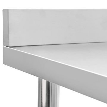 vidaXL Spülenschrank Küchen-Arbeitstisch mit Aufkantung 60 x 60 x 93 cm Edelstahl (1-St)