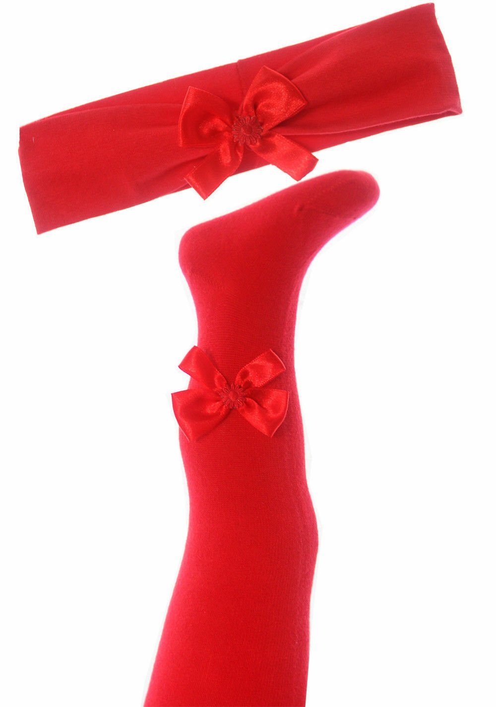 La Bortini Strumpfhose Strumpfhose und Stirnband Baby und Kinder Set Weihnachten elastisch, weich, 	50 56 62 68 74 80 86 92 98 104 110
