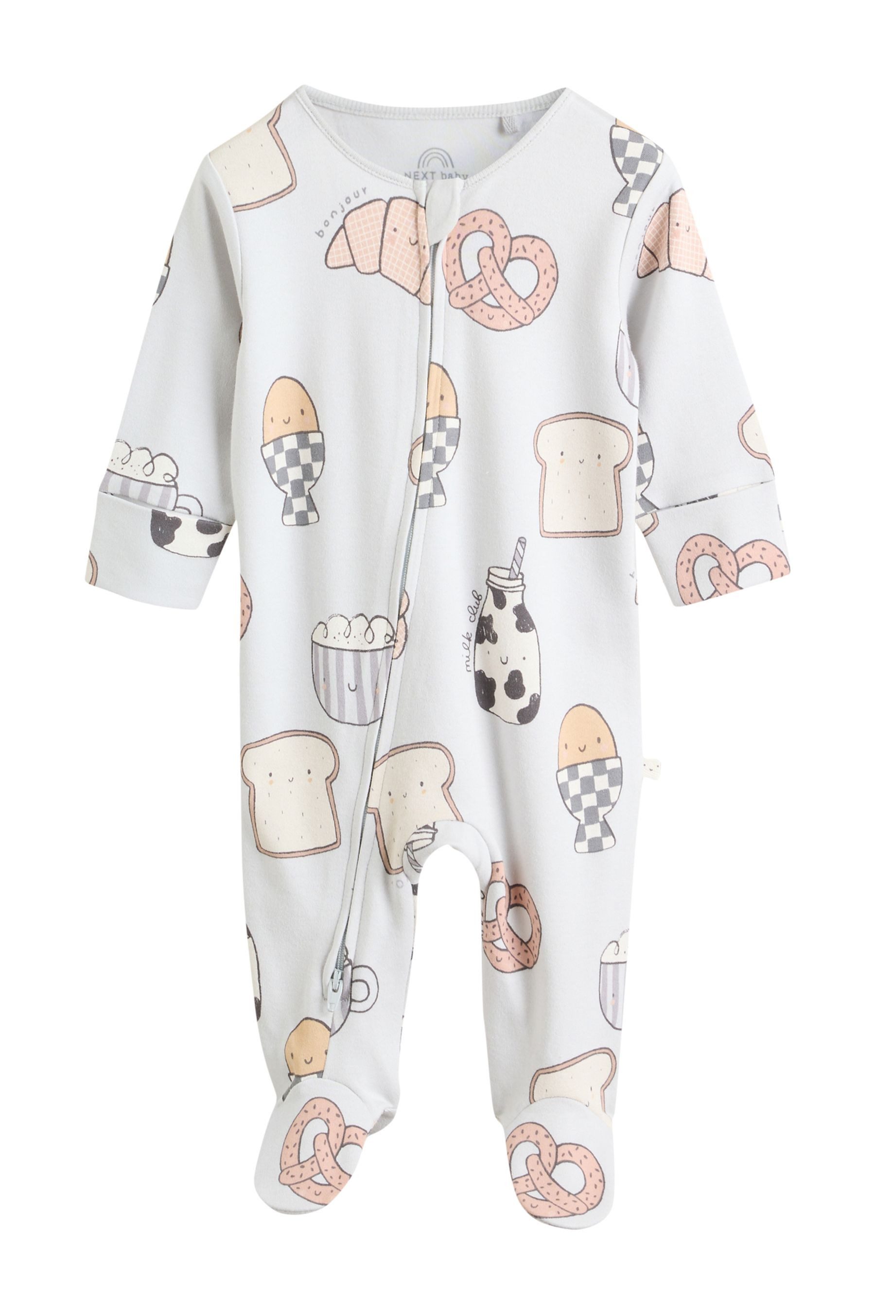 Next Schlafoverall Babyschlafanzüge mit Zweiwege-RV, 4er-Pack (4-tlg)