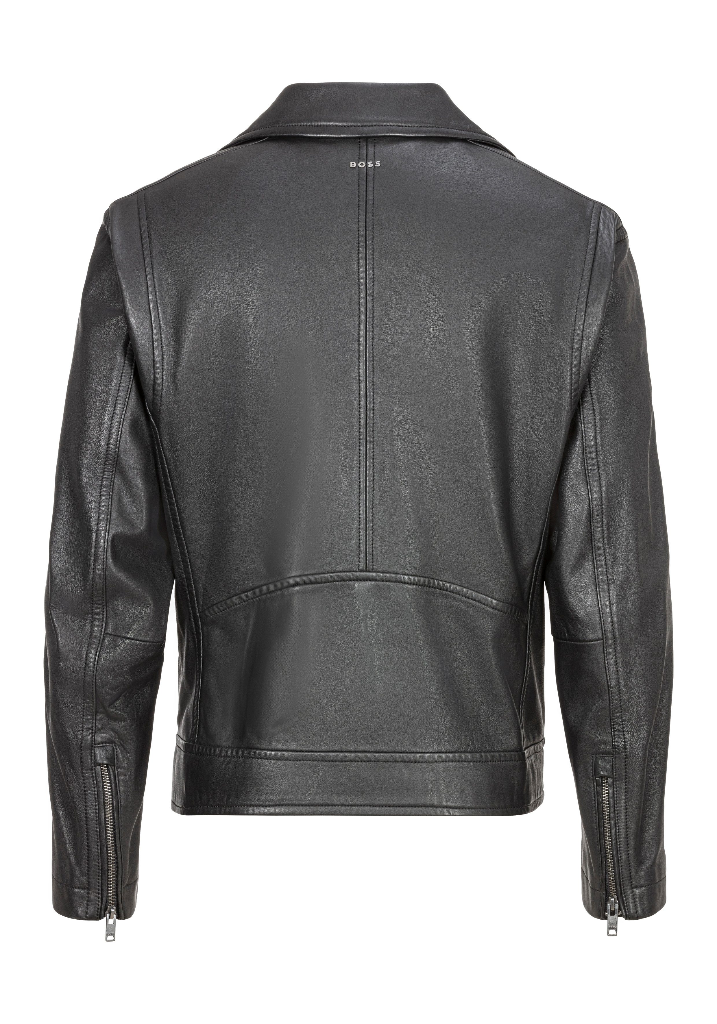BOSS ORANGE Lederjacke Jolush mit Reißverschlusstaschen günstig online kaufen