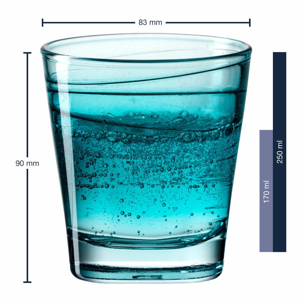 LEONARDO Glas Vario Struttura türkis 250 ml, Glas