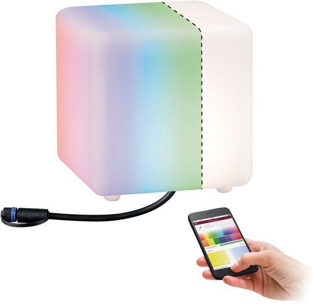 Paulmann LED Würfel »Outdoor Plug & Shine Lichtobjekt Cube«, IP67 RGBW 24V ZigBee-Otto