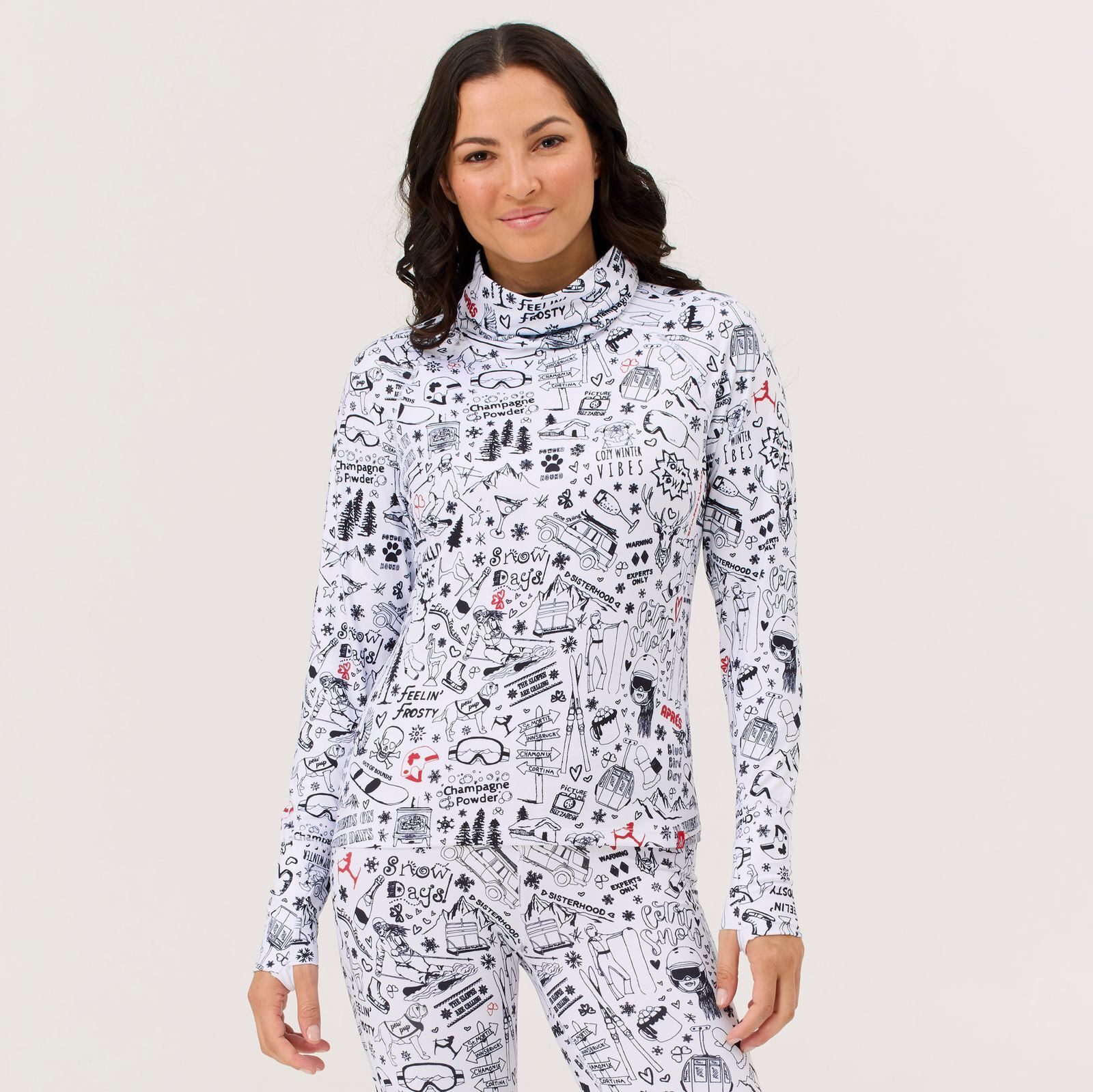 Langarmshirt Graffiti Turtleneck