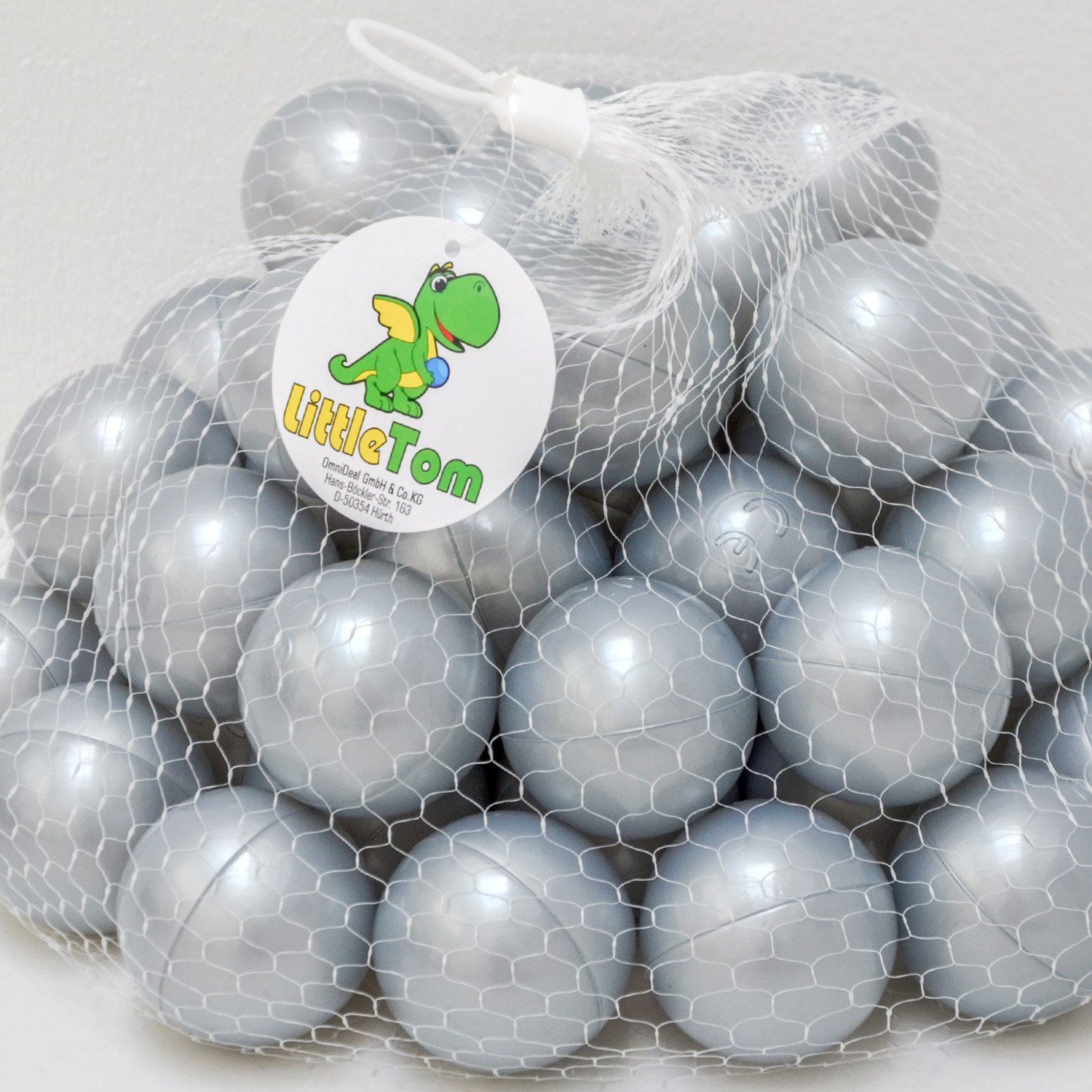 LittleTom Bällebad-Bälle Baby - 50 Bunte Bälle fürs Bällebad - Geprüfte Spielbälle für Kinder (50-St), Ab dem 1. Tag: Babybälle zum Greifen - Plastikbälle für den Bällepool