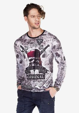 Cipo & Baxx Sweatshirt mit stylischem Allover-Print