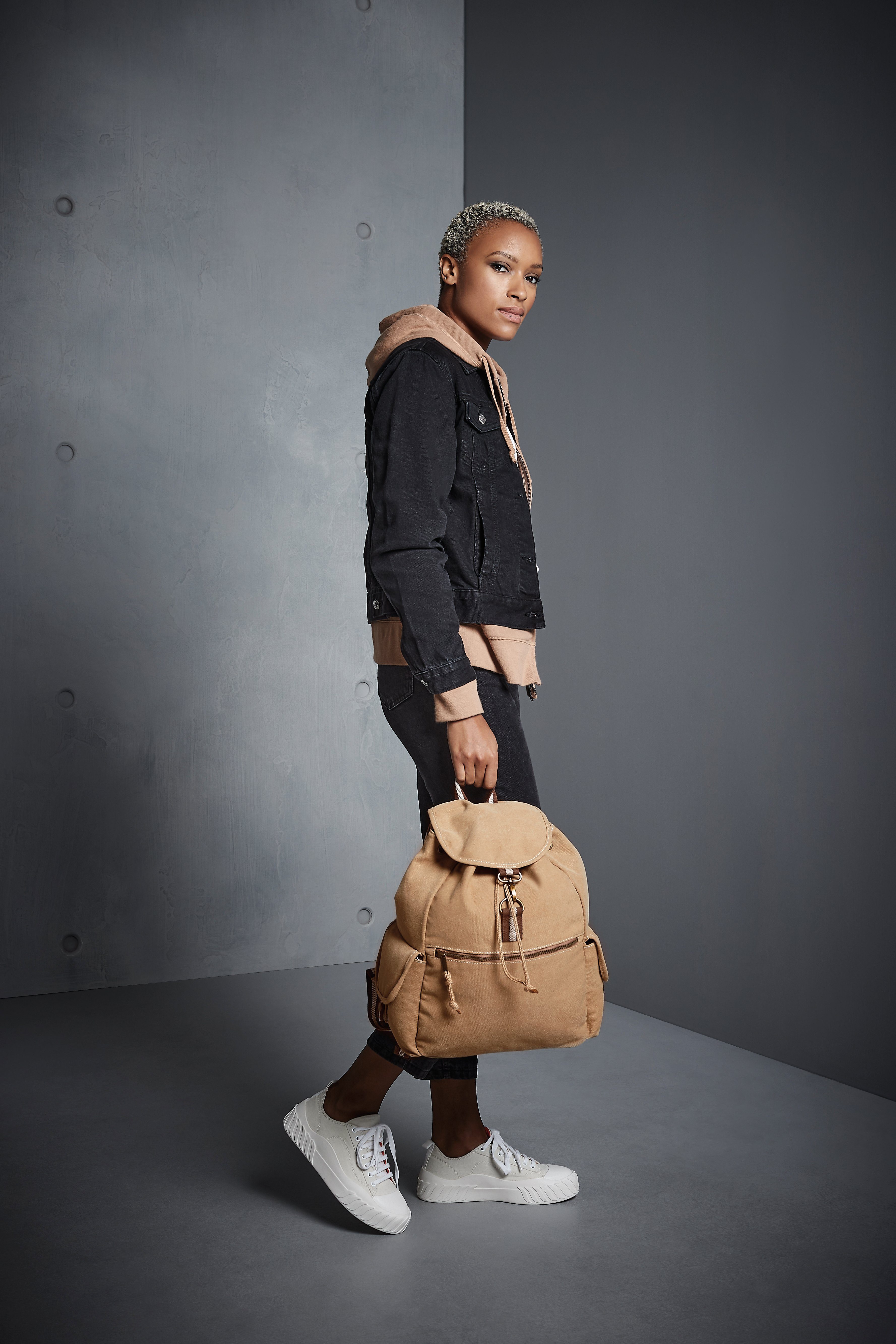 Quadra Cityrucksack Vintage Canvas Rucksack für Damen u. Herren, Gewaschener Canvas