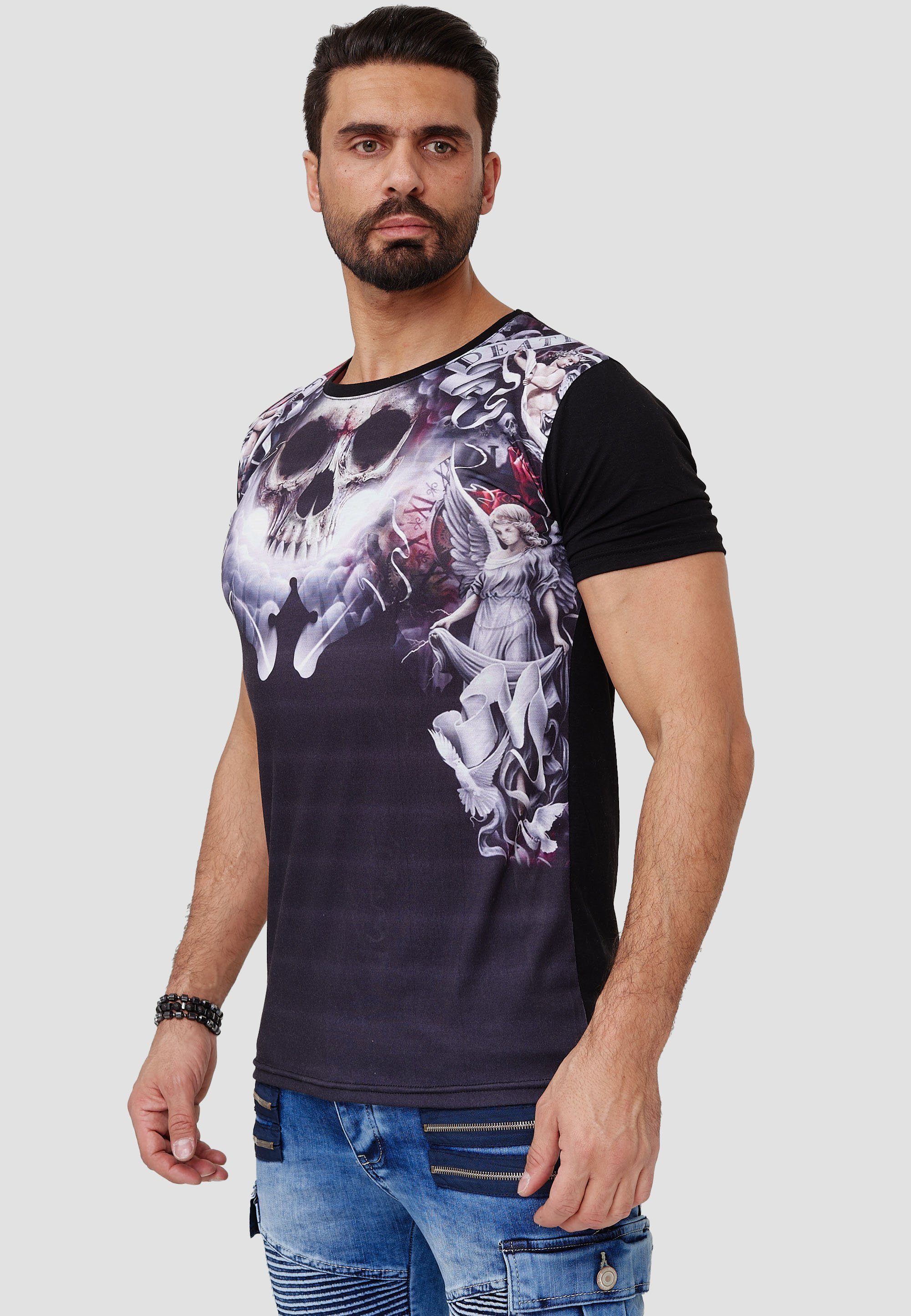 OneRedox T-Shirt TS-1604C Tee, Polo Kurzarmshirt Fitness Design) 1-tlg., (Shirt im modischem Freizeit Casual