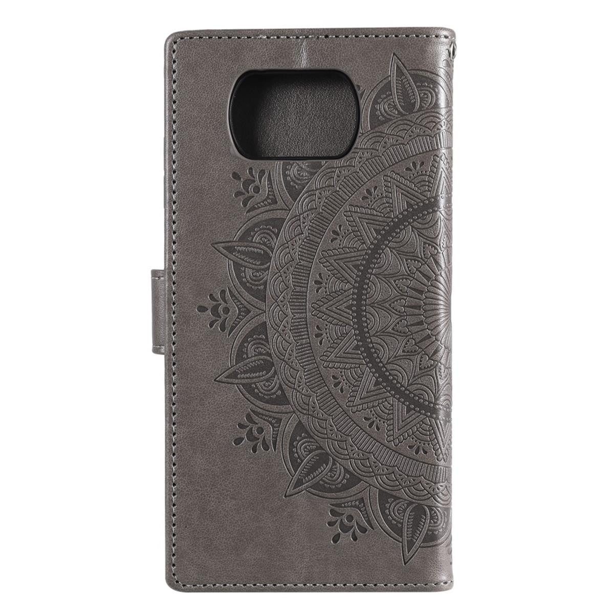 CoverKingz Handyhülle Hülle für Xiaomi Poco X3 NFC/X3 Pro Handyhülle Flip Case Cover Etui 16,5 cm (6,5 Zoll), Klapphülle Schutzhülle mit Kartenfach Schutztasche Motiv Mandala