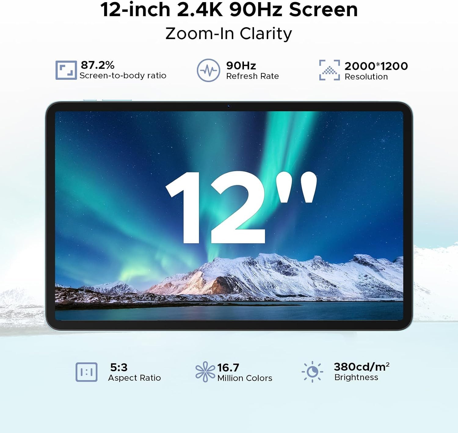 Zevelora FHD+ 90 Hz IPS Display 8 GB RAM Gaming Tablet (11", 128 GB, Android 16, 4G LTE, Mit den besten und erstaunlichsten Funktionen, attraktivem Design)