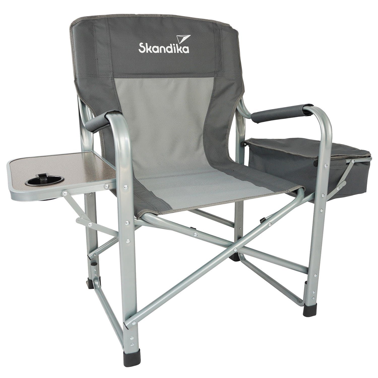 Skandika Campingstuhl, mit Tisch, Kühlfach, Getränkehalter, breit bequem, für Festival Strand