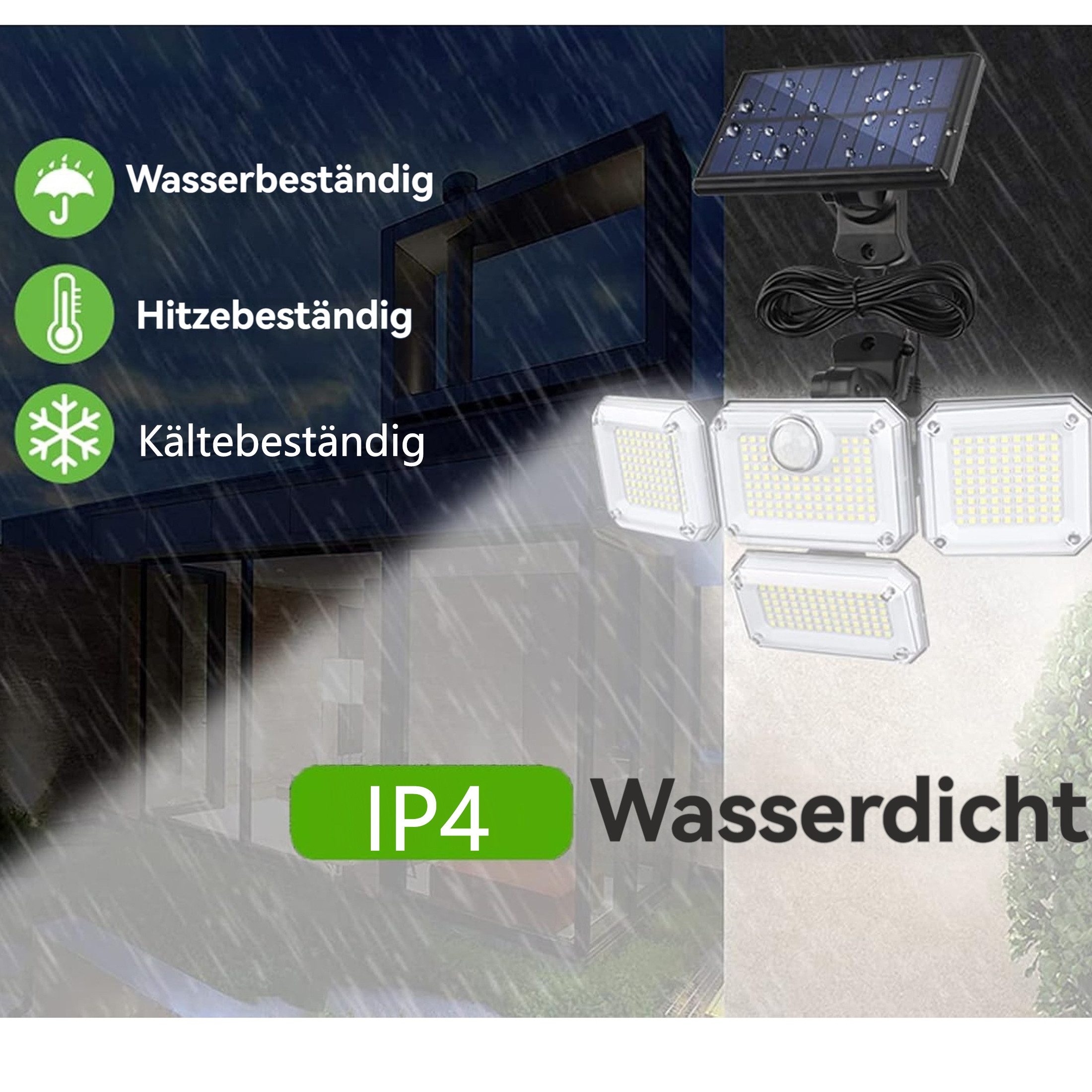 Masbekte LED Solarleuchte Außenleuchten, Solarlampe, 3 günstig online kaufen