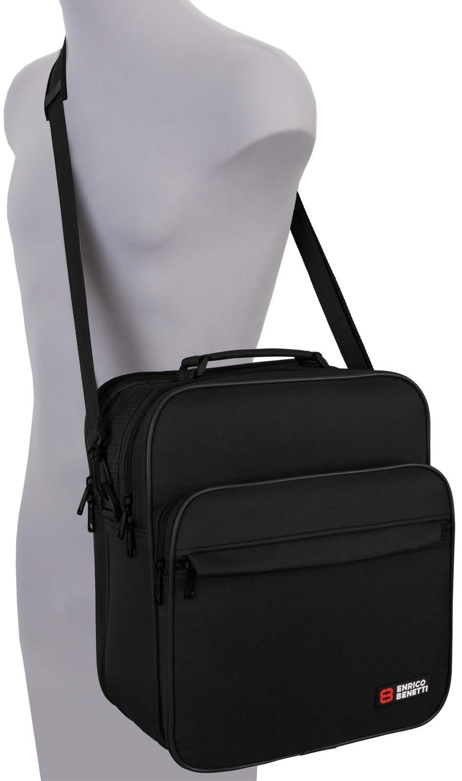 EAAKIE Umhängetasche EAAKIE Umhängetasche Arbeitstasche Flugbegleiter Herrentasche Schwarz