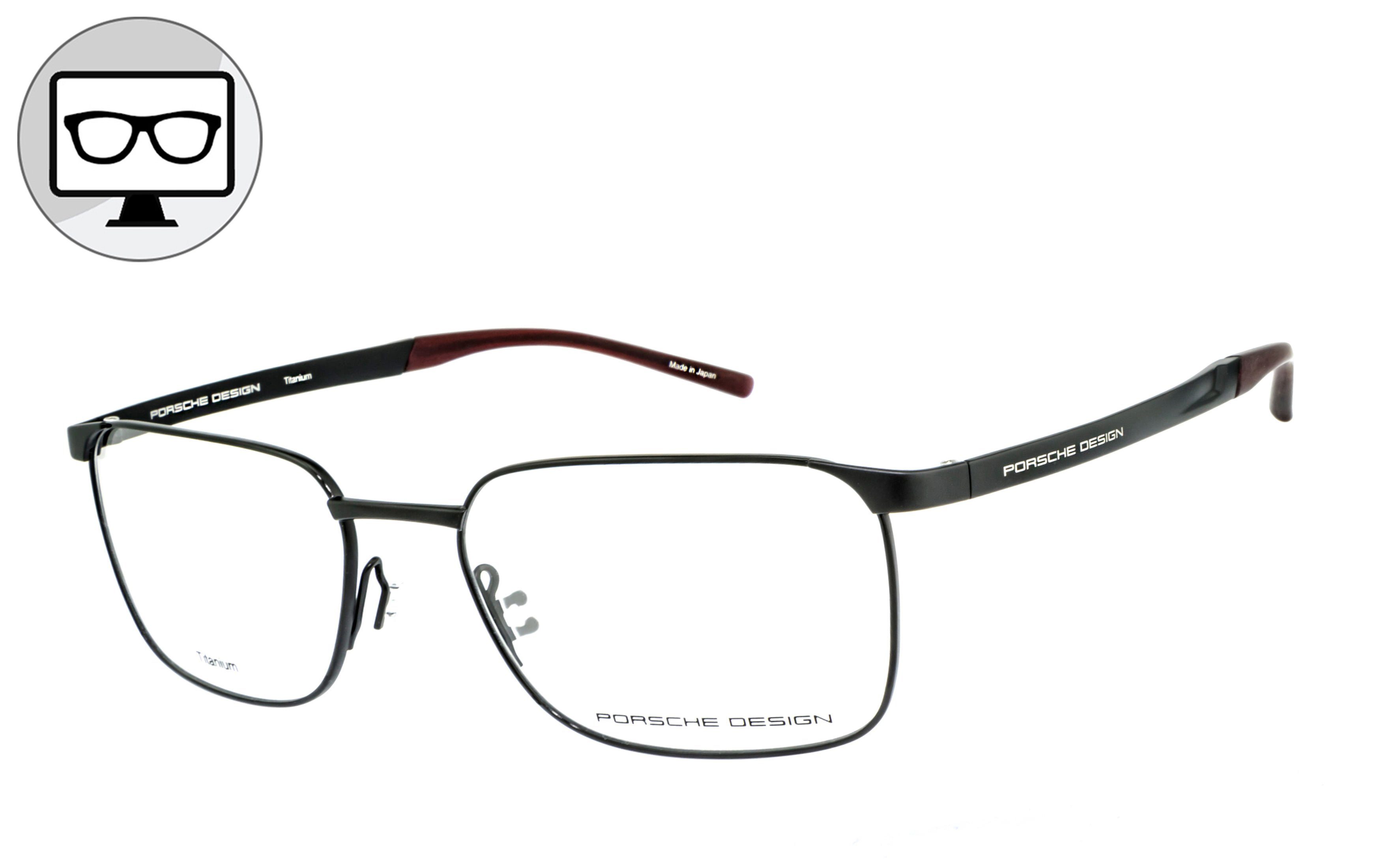 PORSCHE Design Brille Blaulichtfilter Brille, Blaulicht Brille, Bildschirmbrille, Bürobrille, Gamingbrille, ohne Sehstärke