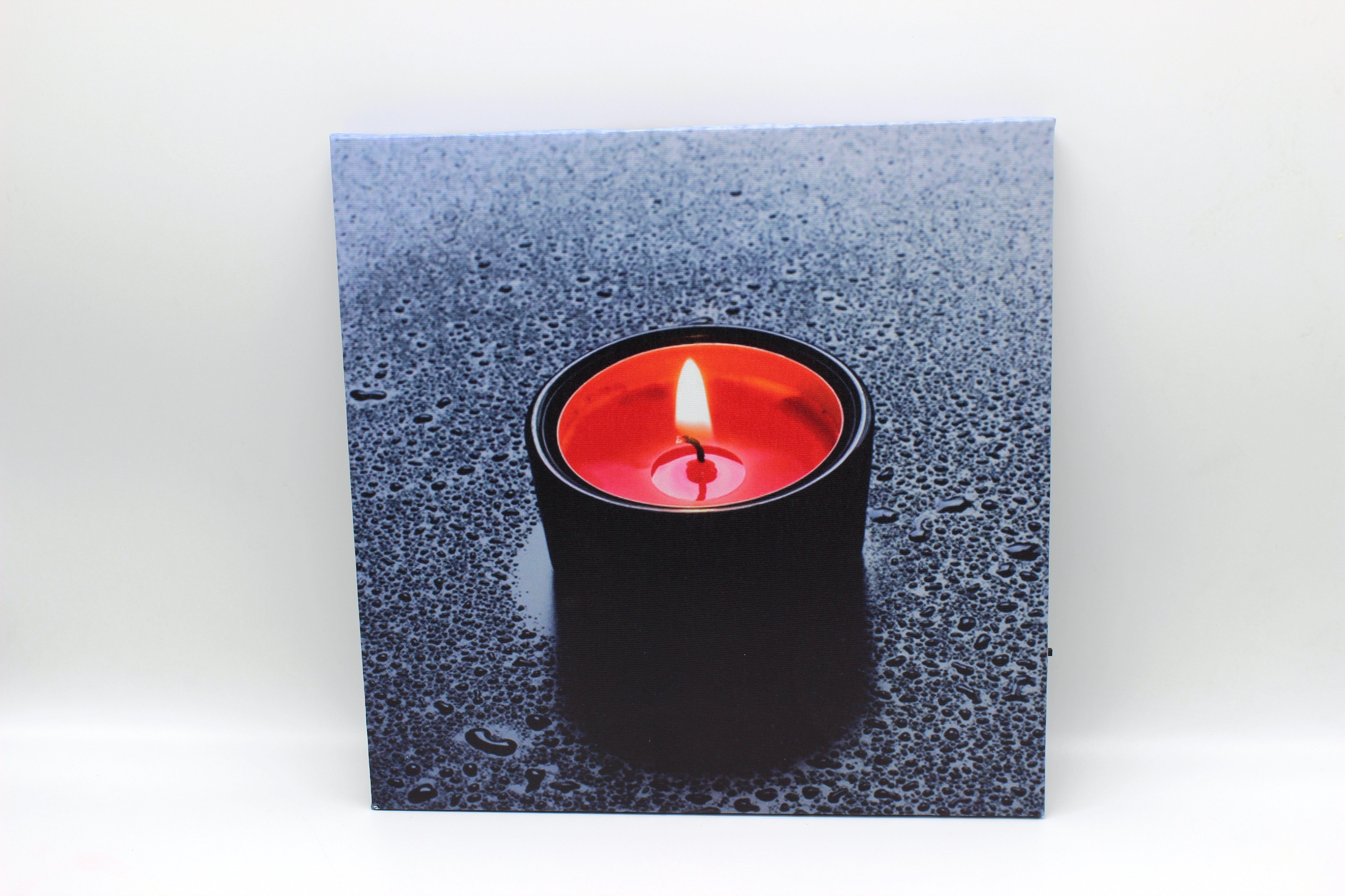 Luna24 simply great ideas... Leinwandbild LED Leinwandbild 1er Kerze 30x30, 1er Kerze