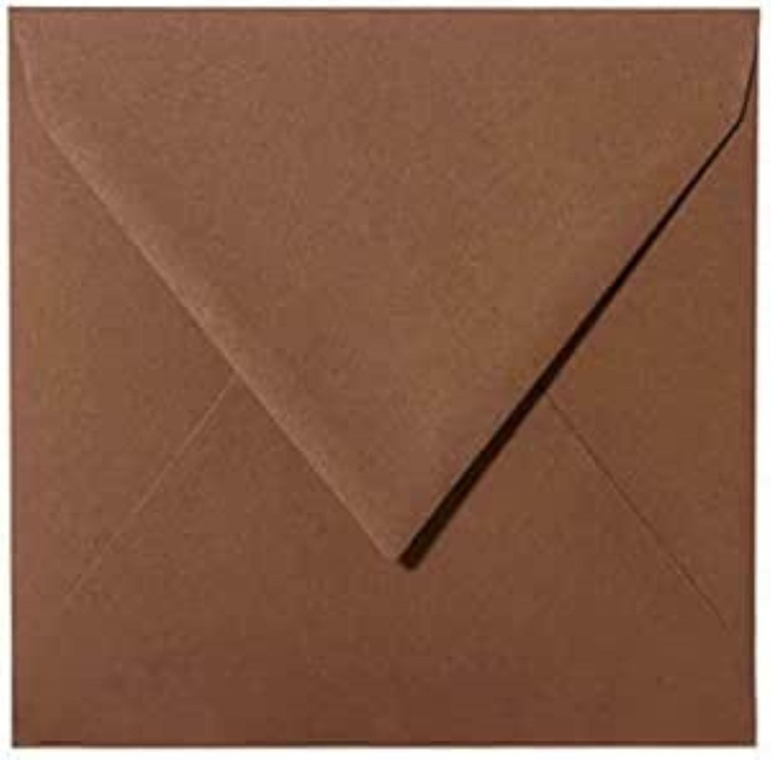 Briefumschläge24Plus Briefumschlag 25 St. 15 x 15 cm Briefumschläge Quadratisch Braun, 15 x 15 mm Briefumschläge Recyceltes Material