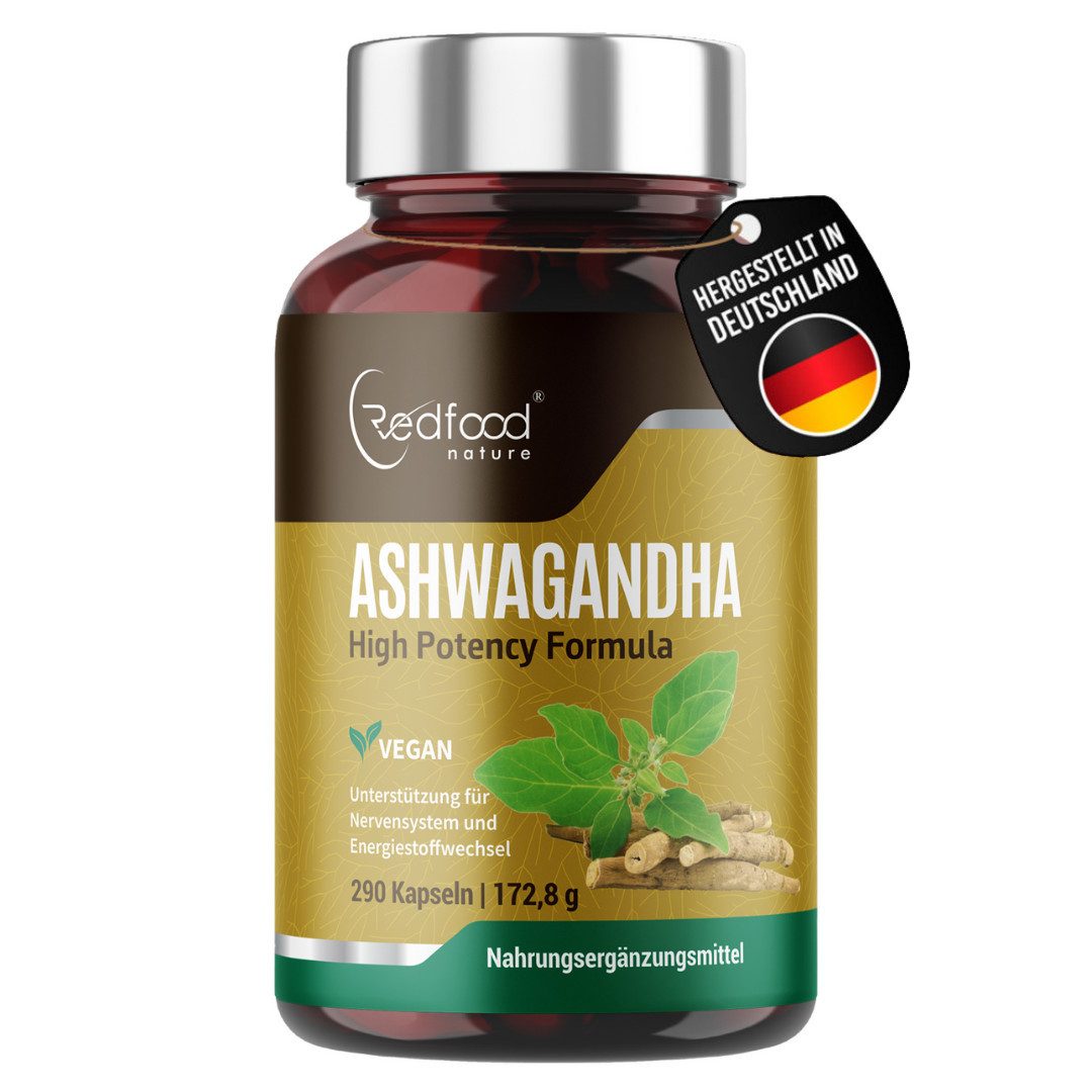 Redfood Bio Ashwagandha 290 Kapseln Kapseln, 1 er 200 St., 172,8 g