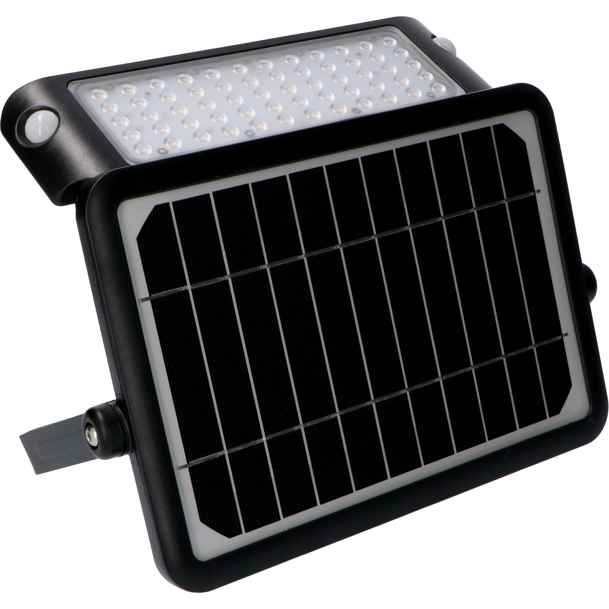 LED's light LED Solarleuchte 300407 Solar LED-Strahler, LED, schwarz Bewegungsmelder 10W warmweiß IP66