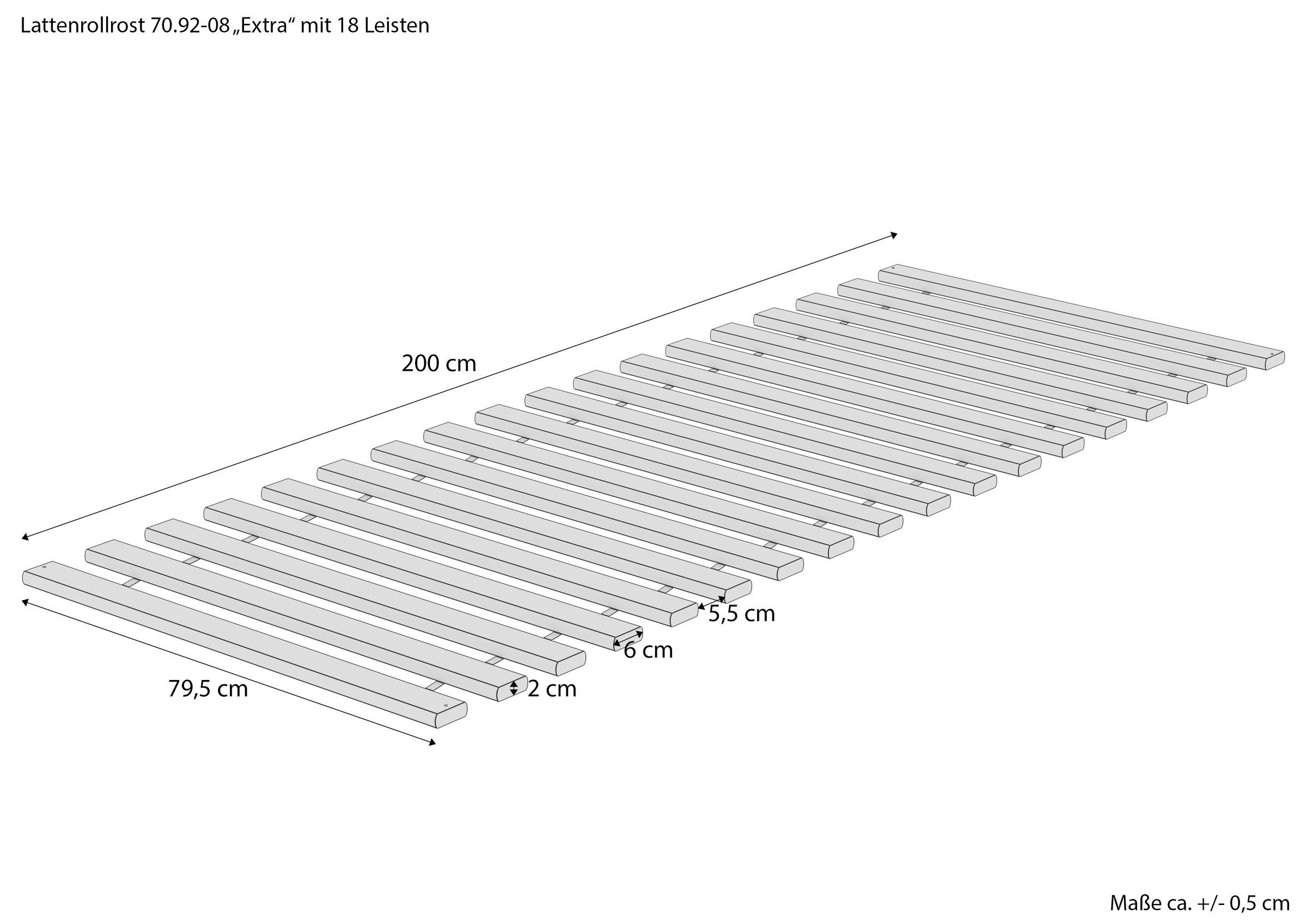 Rollrost Lattenrollrost Fichte/Tanne Besonders Stabil, ERST-HOLZ günstig online kaufen