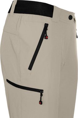 Bergson Zip-off-Hose VIDAA COMFORT Zipp-Off Damen Wanderhose, leicht, strapazierfähig, Kurzgrößen, beige