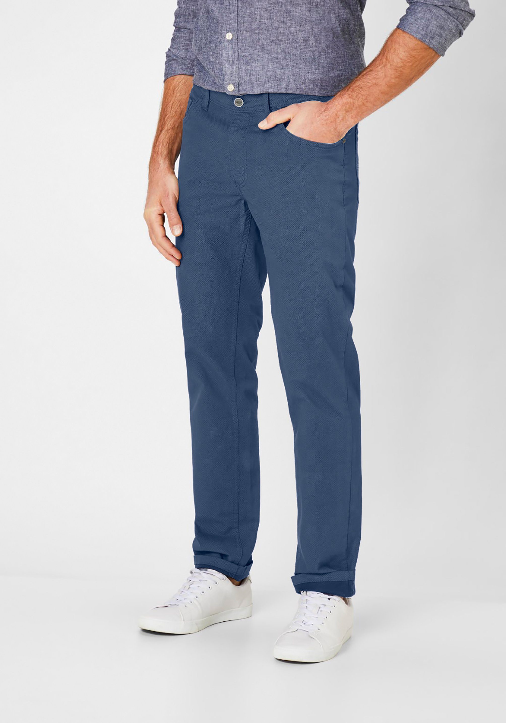 Redpoint Stoffhose MILTON Regular Fit mit Stretch und dezentem Print blue