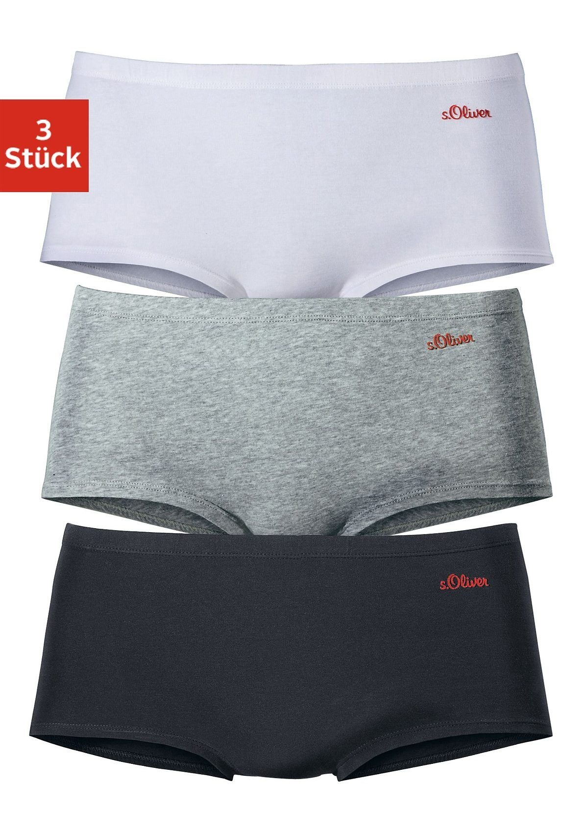 s.Oliver Panty (3er-Pack) aus elastischer Baumwoll-Qualität