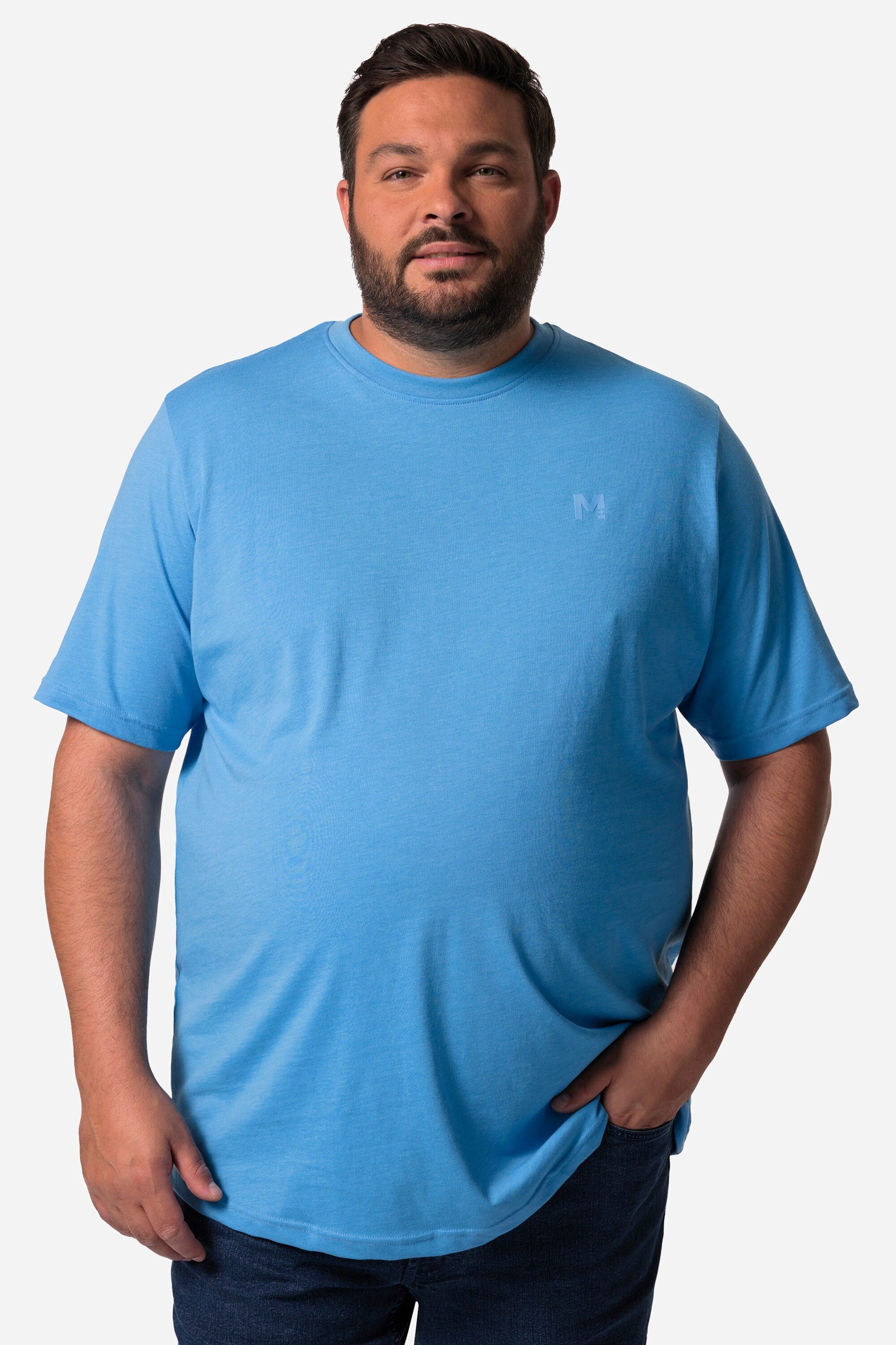 Men Plus T-Shirt Men+ T-Shirt Basic Halbarm Rundhals bis 8 XL günstig online kaufen