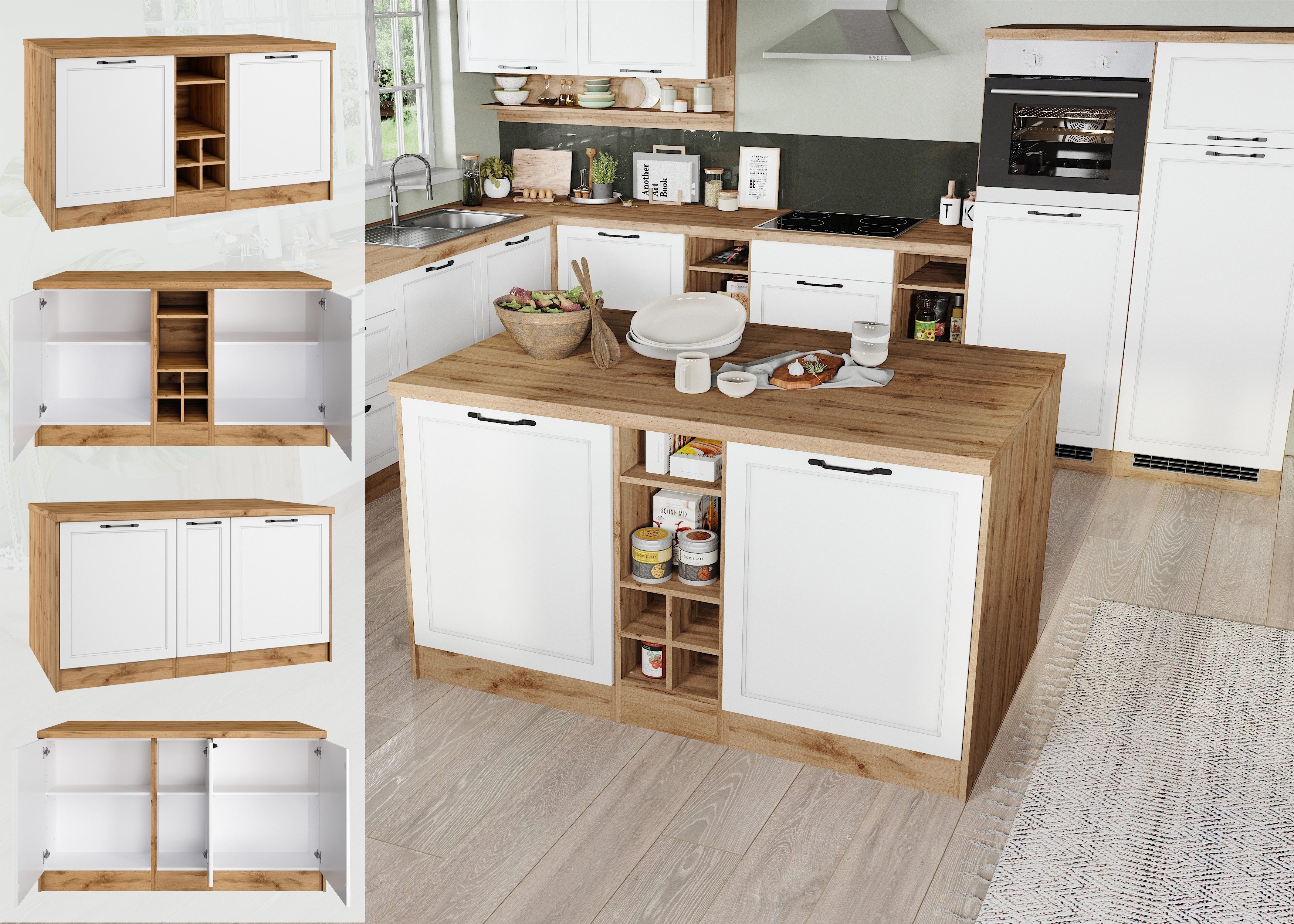 Kücheninsel KS-Lana, Breite 153 cm