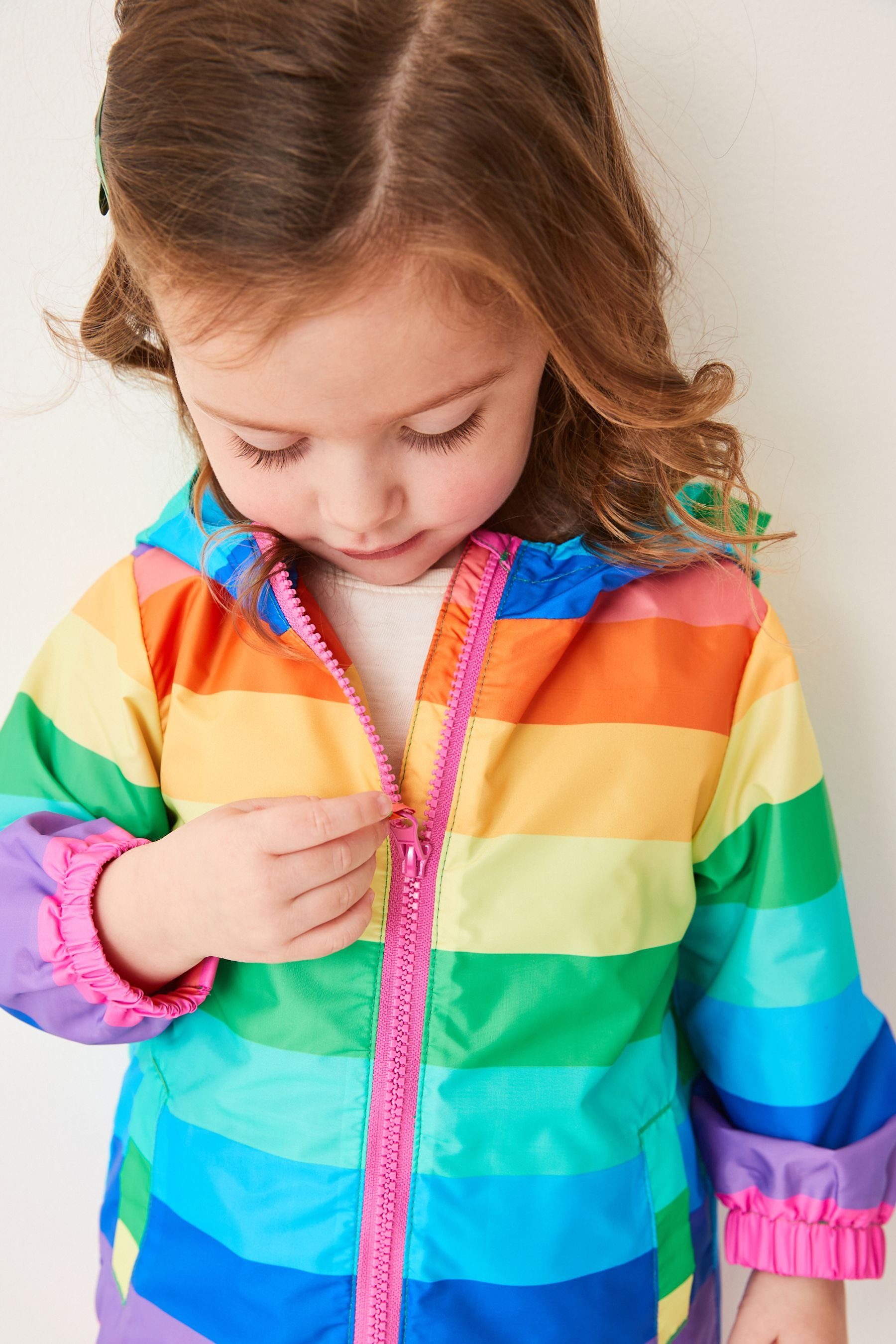 Regenjacke Spritzwasserabweisende mit Multi (1-St) Print Rainbow Regenjacke Next