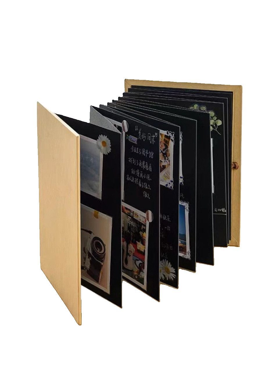 101DIYStudio Fotoalbum Kreatives Falt-Fotoalbum zum Einkleben für 30 Fotos (Stilvoll und Einzigartig, Geschenk Weihnachten Geburtstag Hochzeit), 34 Seiten A5 Format